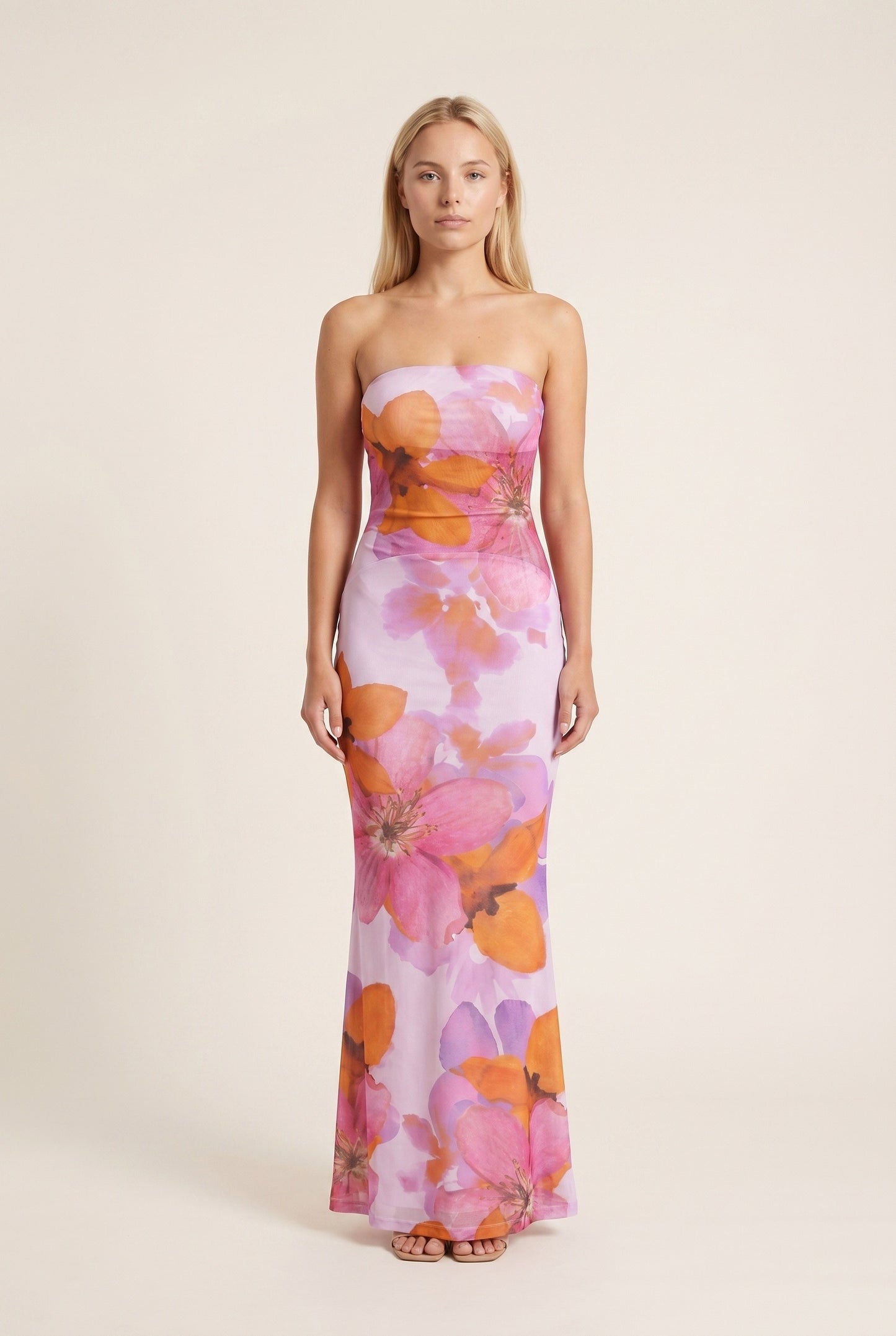 Antoinette Women's Maxi Dress | Strapless | Floral Print