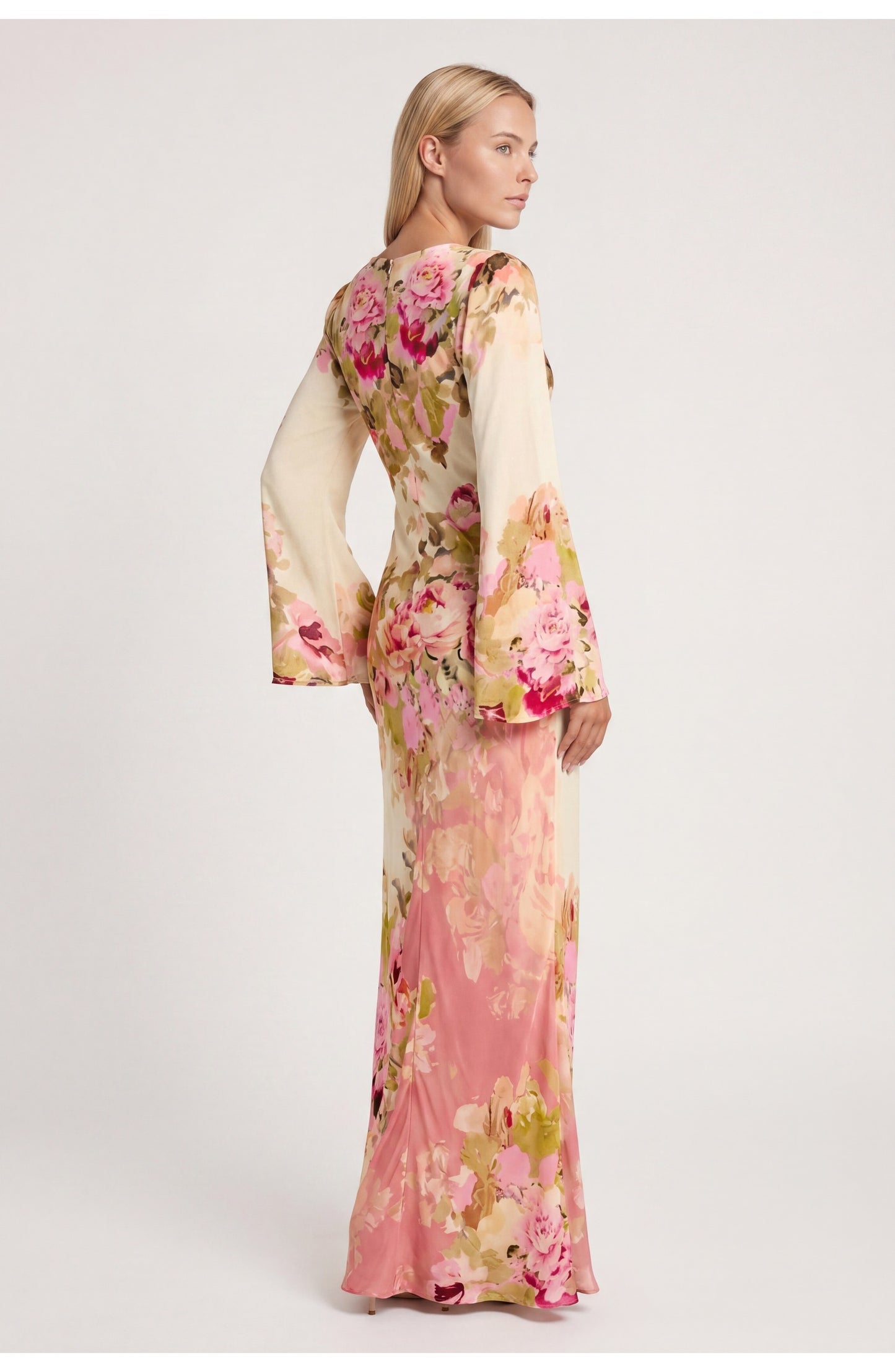 Dames Maxi Jurk | Bloemenprint | Wijde Mouwen