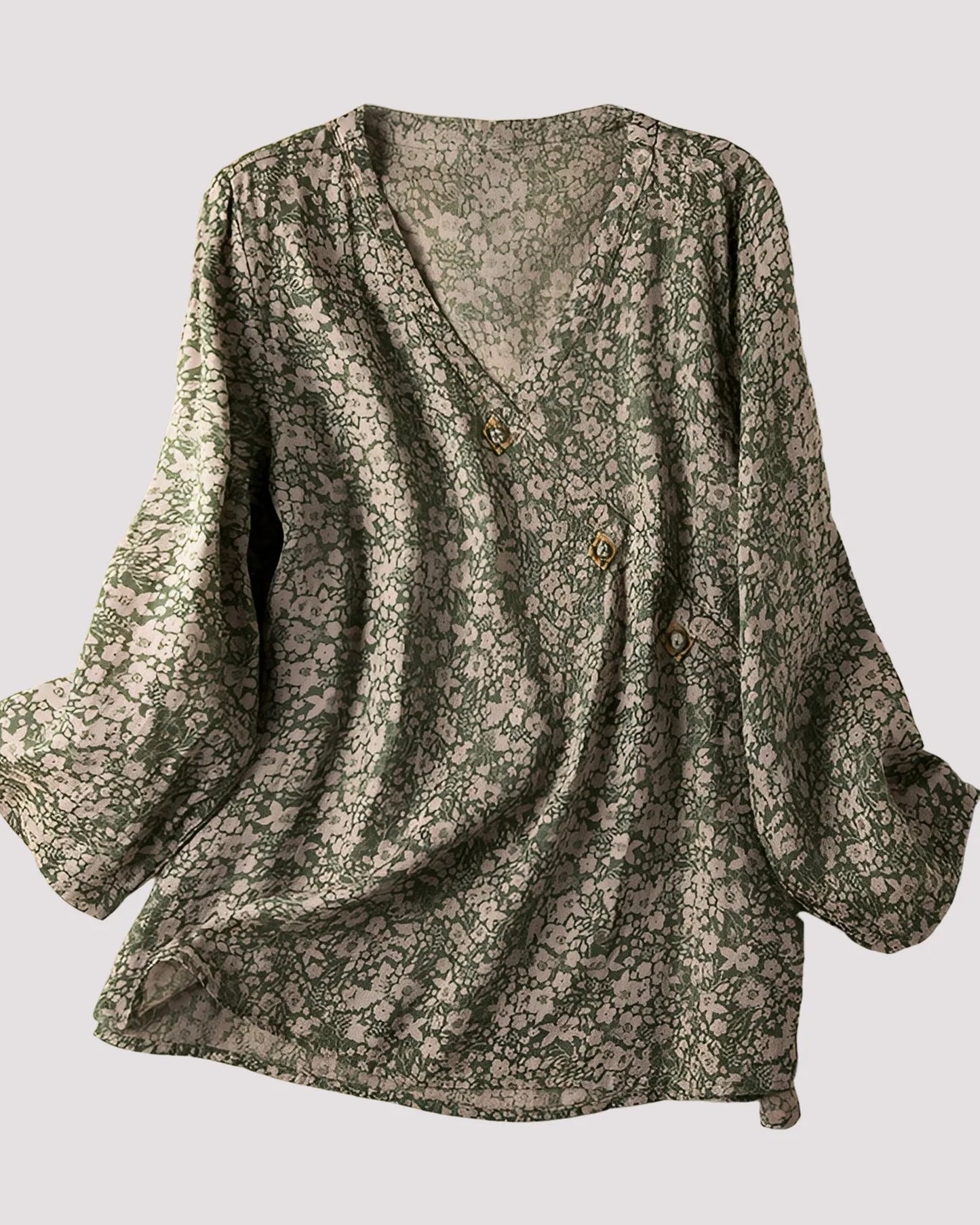 Nicolle Dames Top | V-Hals | Bloemenprint