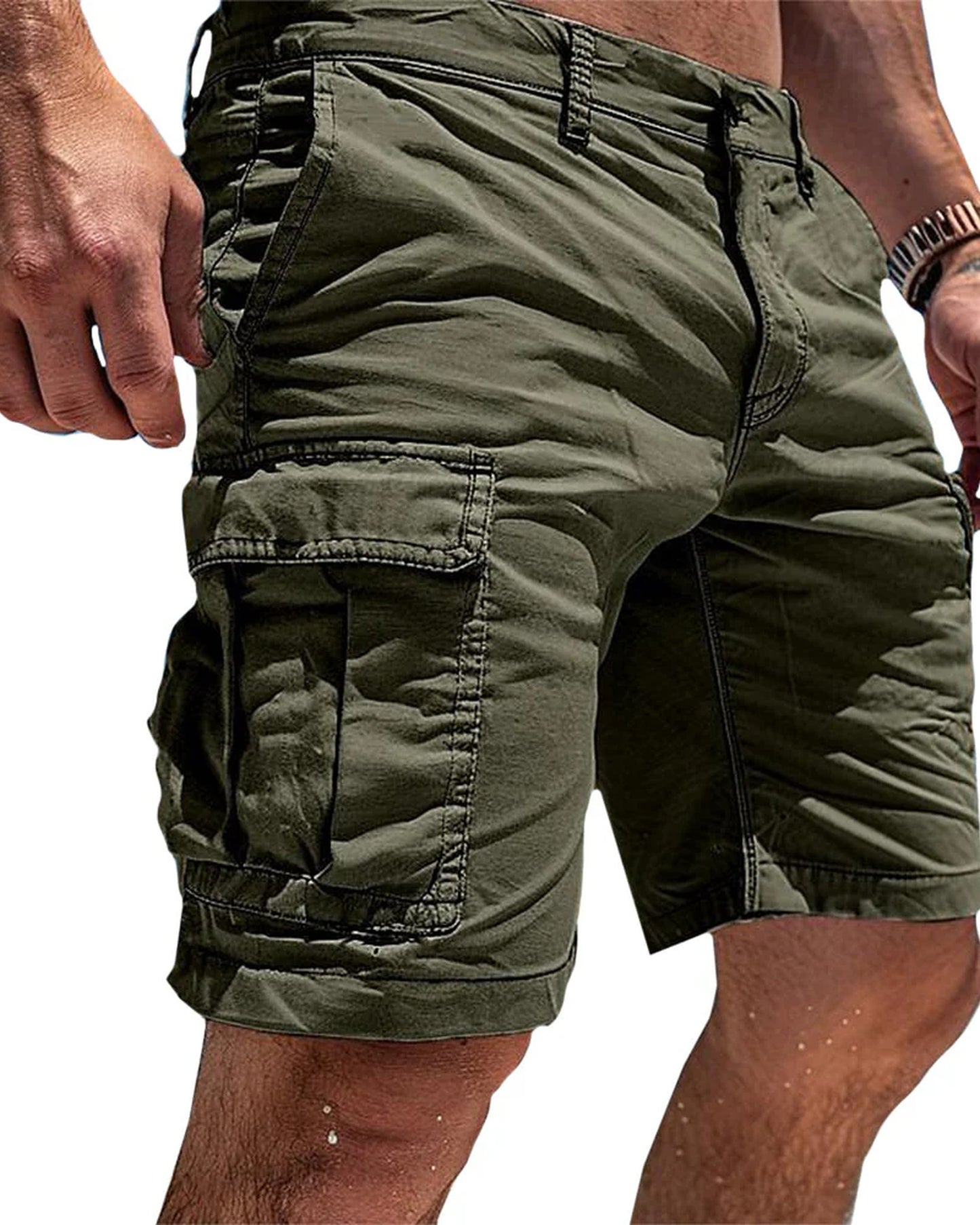 Aniello Heren Short | Spodnie Cargo | Regulowana Talia