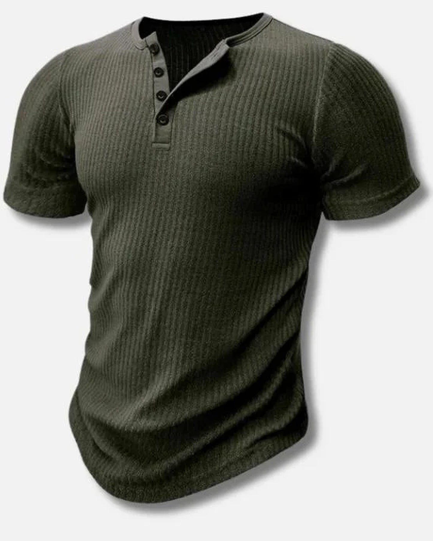 Giuliano Heren T-Shirt | Geribbelde Textuur | Contrasterende Kraag