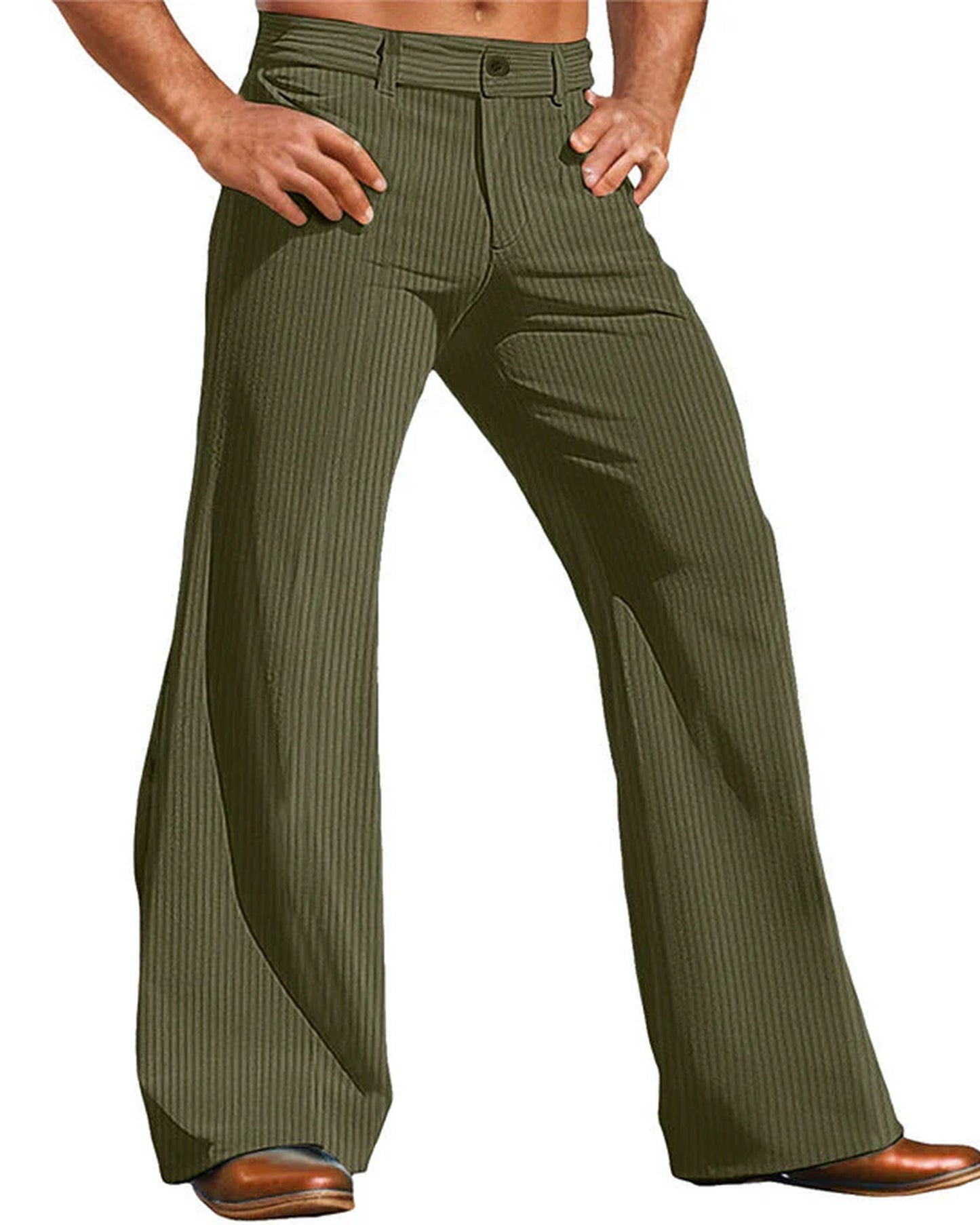 Fortunato Men's Trousers | Ribbed Fabric | Wide Fit