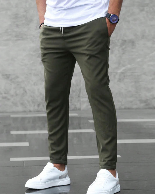 Lanfranco Heren Broek | Relaxed Fit | Elastische Tailleband