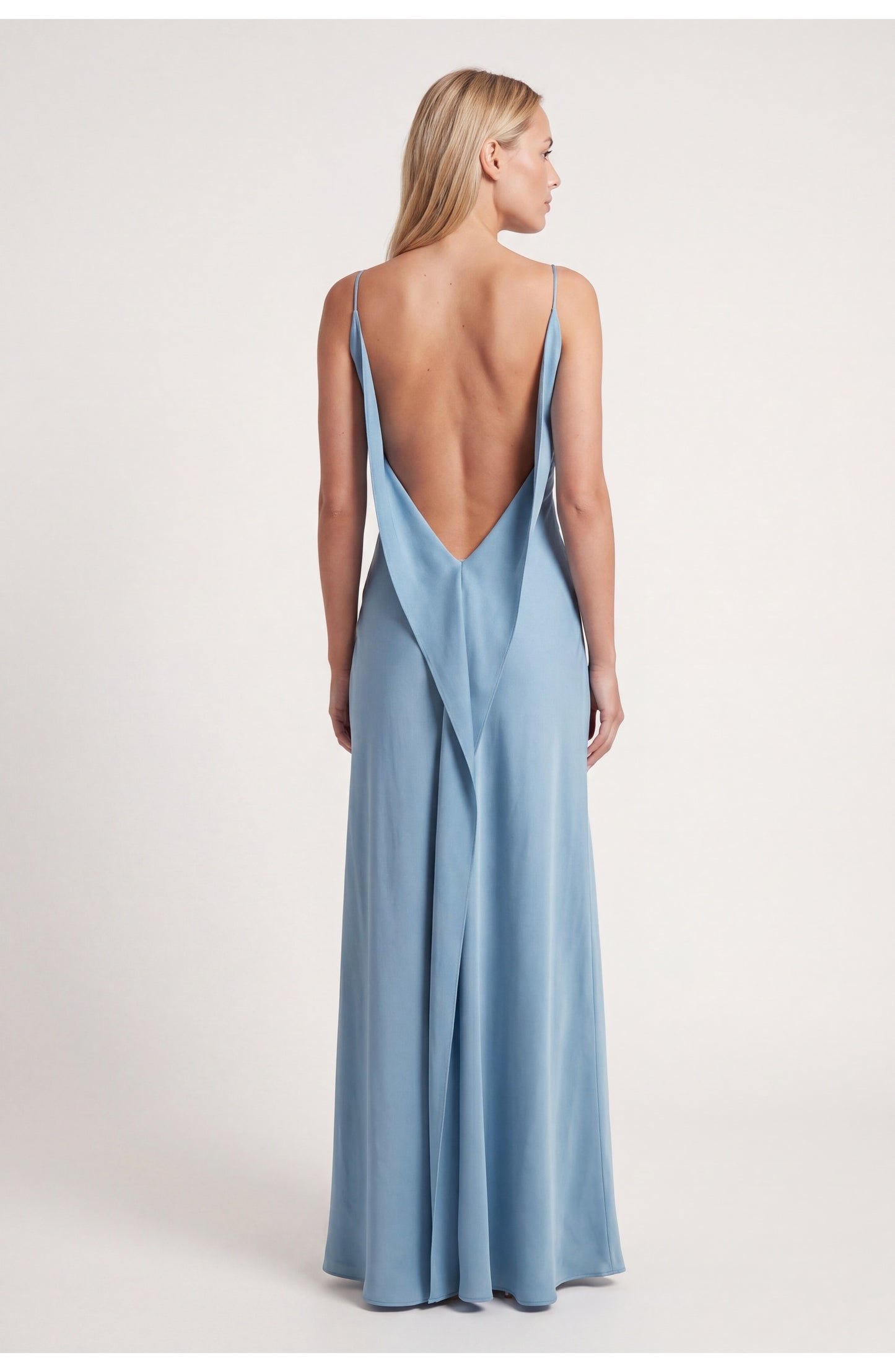 Camille Women's Maxi Dress | Waterfall Neck | With Split