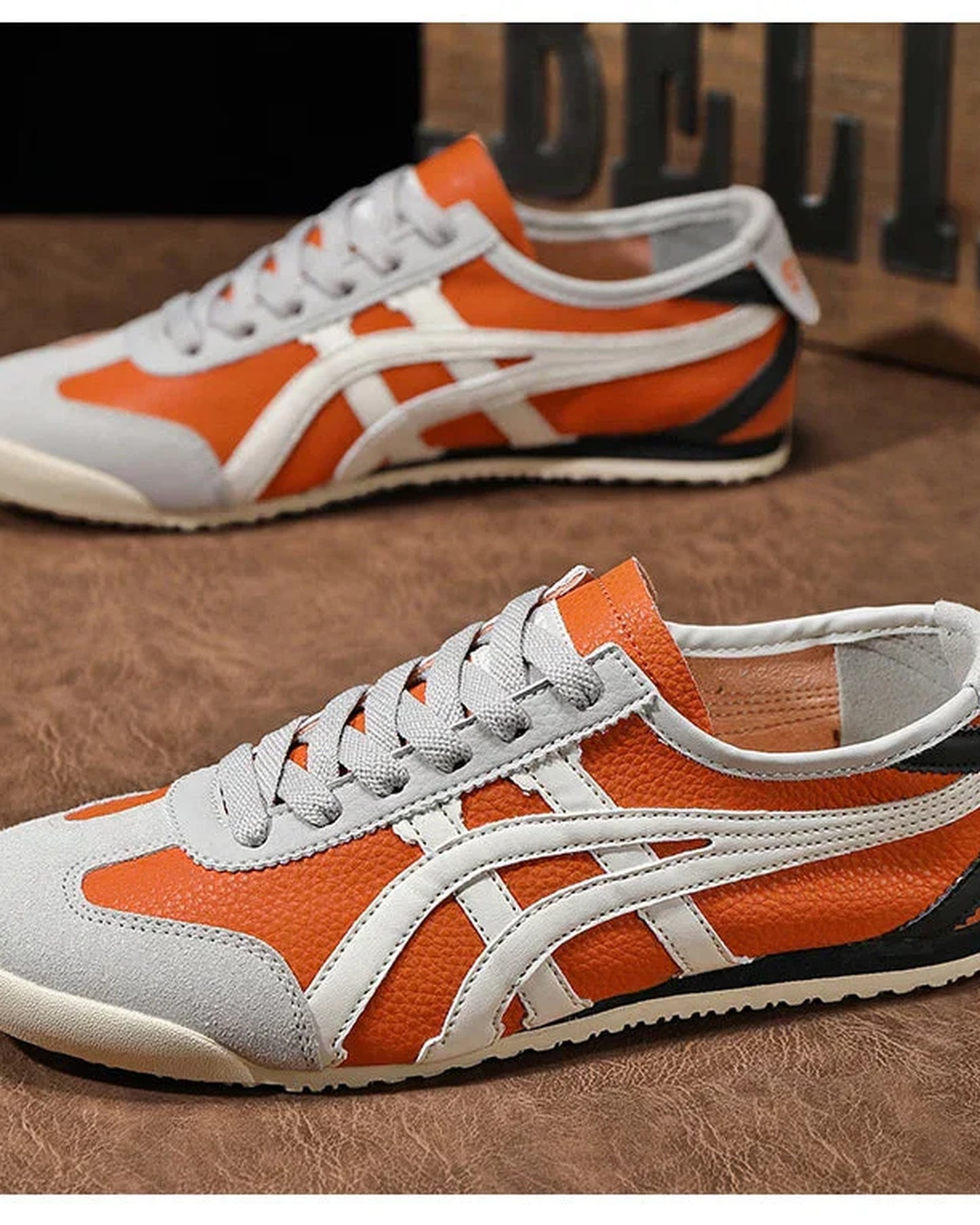 Baldassare Heren Sneakers | Contrasterende Zijstrepen | Retro Sportdesign