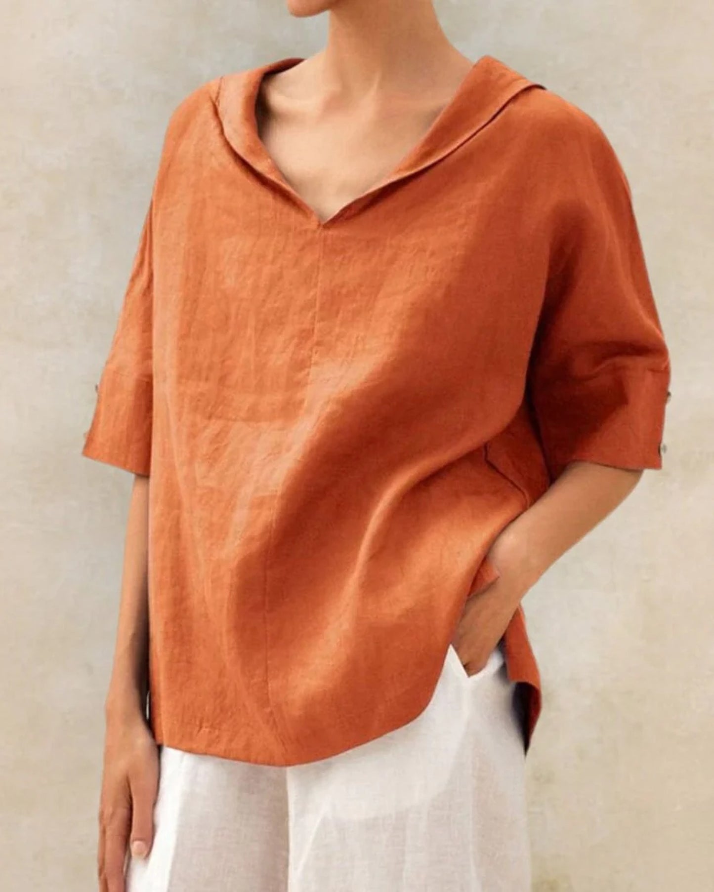 Sébastienne Dames Top | Oversized Pasvorm | Korte Mouwen