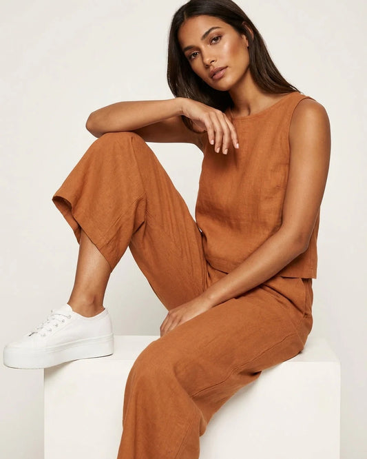 Anatolie Women's Top | Sleeveless | Straight Neckline