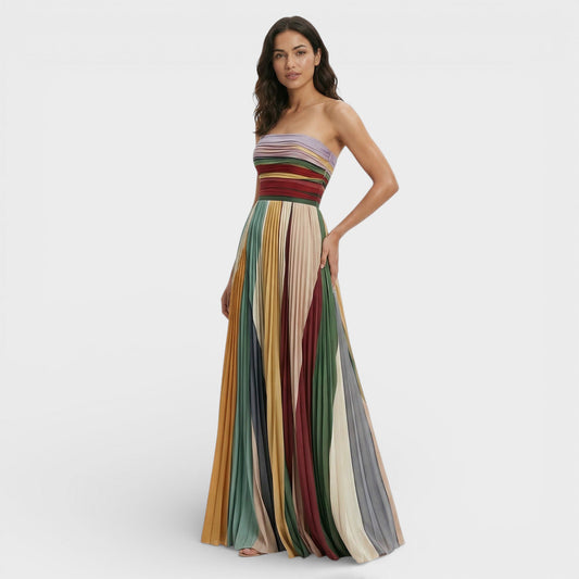 Ornella Lange Maxi Jurk | Geplooid | Off-Shoulder | Vloeiende Snit 1