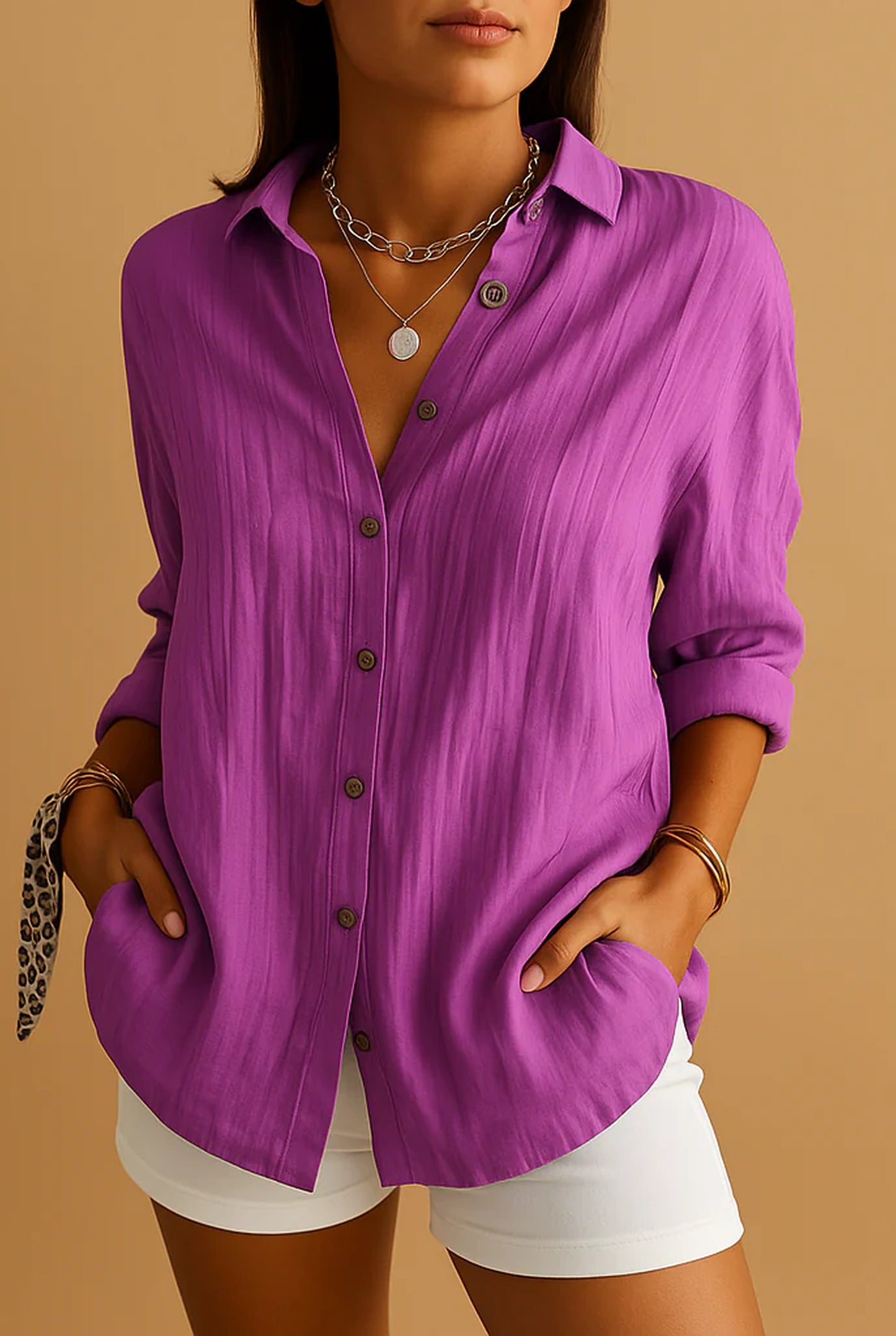 Eliette Women's Blouse | Shirt Collar | Long Sleeves