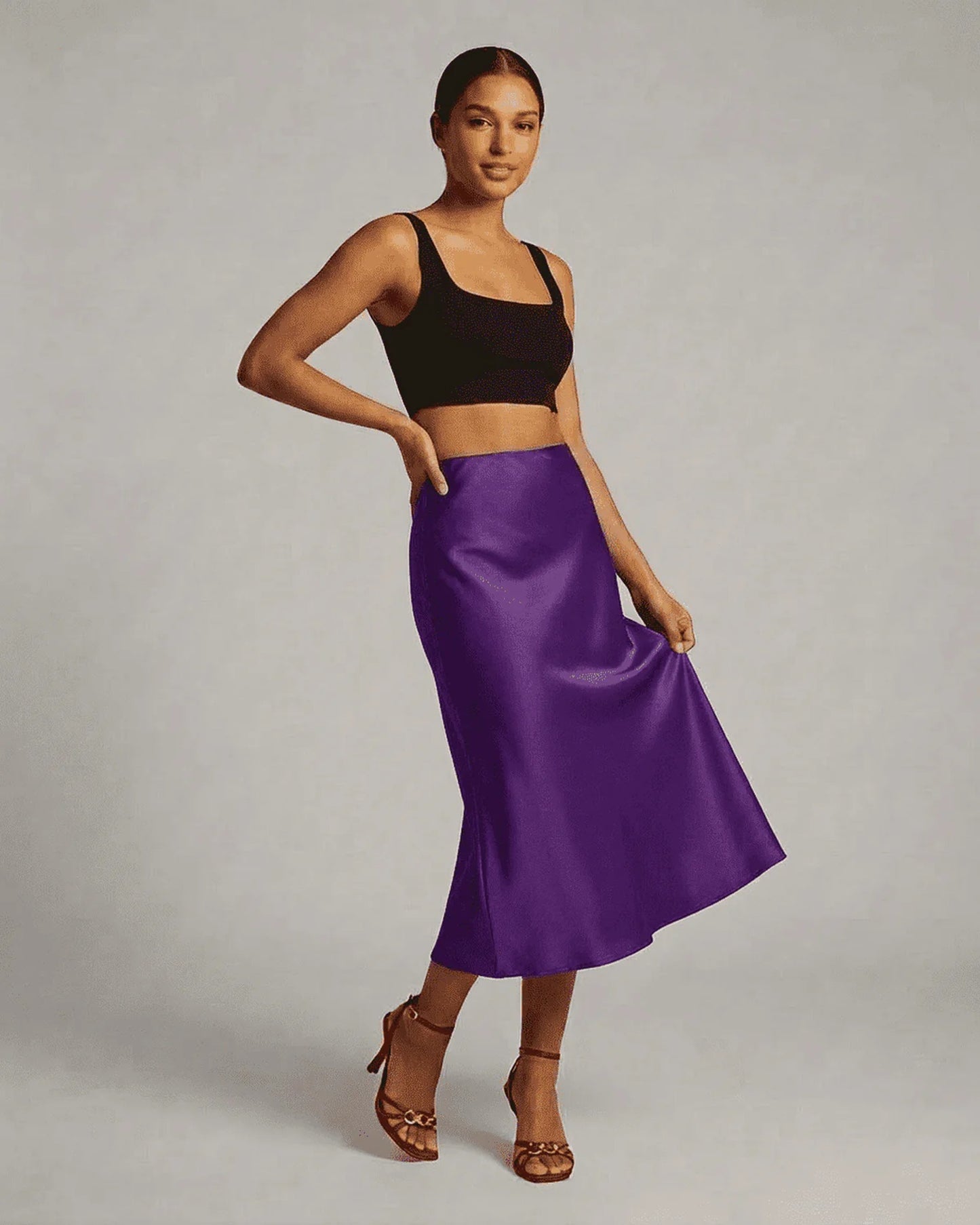 Soizic Dames Midi Rok | Midi Lengte | Uitlopende Zoom