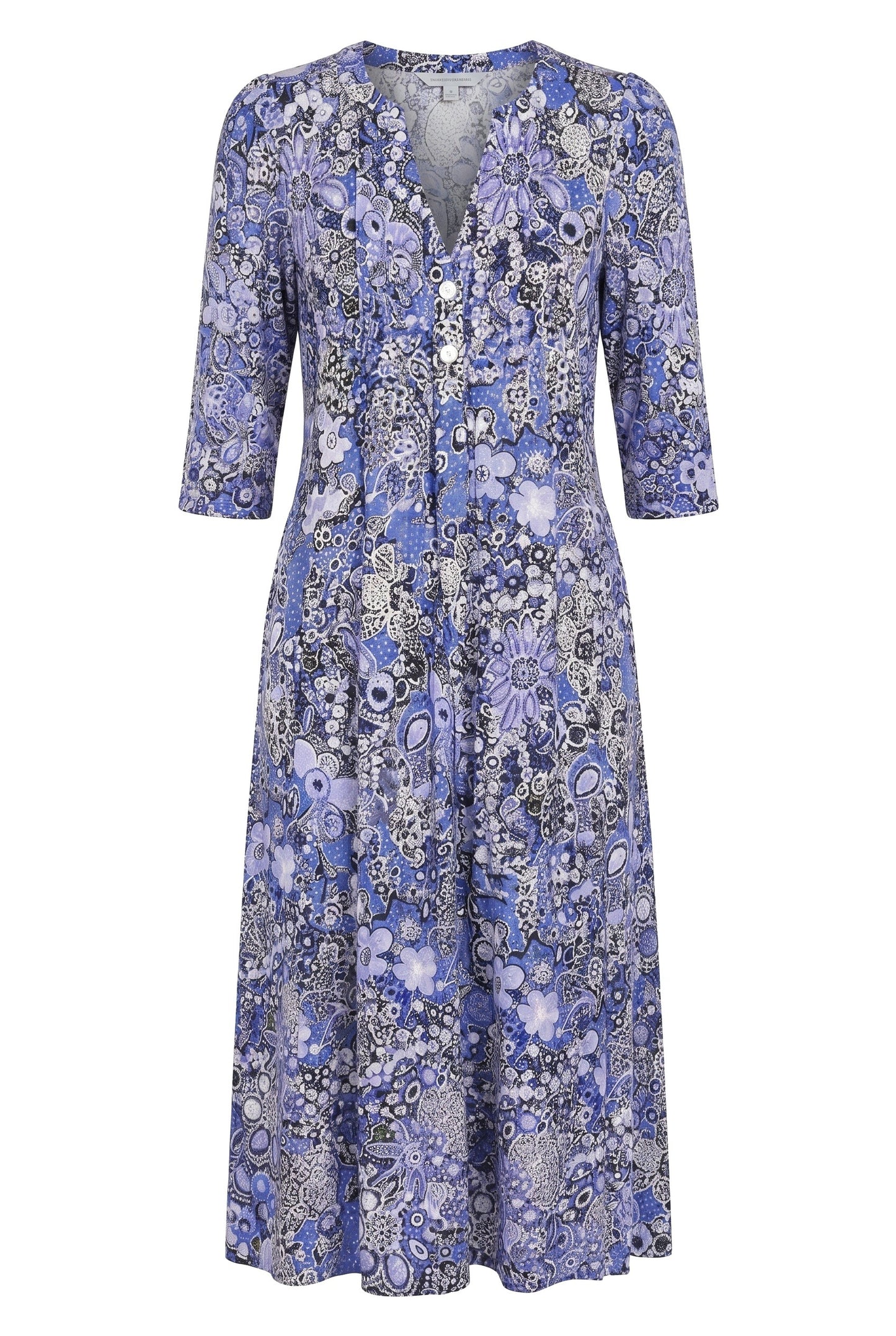 Nelly Dames Midi Jurk | V-Hals | Bloemenprint