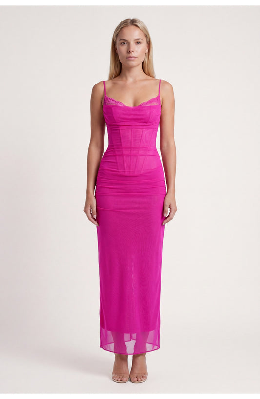 Nathalie Women's Maxi Dress | Ruffles | Mesh