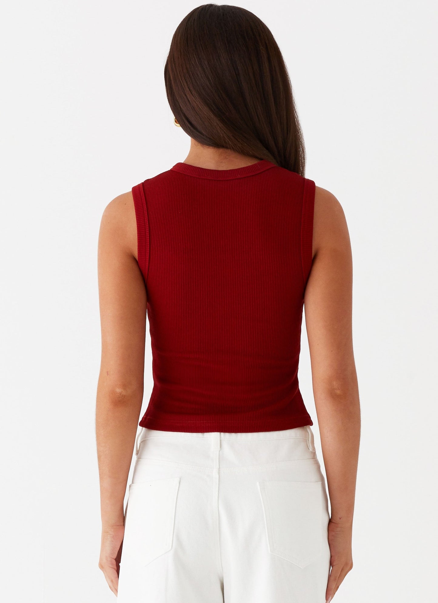 Nolani Geribde Tanktop – Mouwloze Top met Knoopsluiting 28