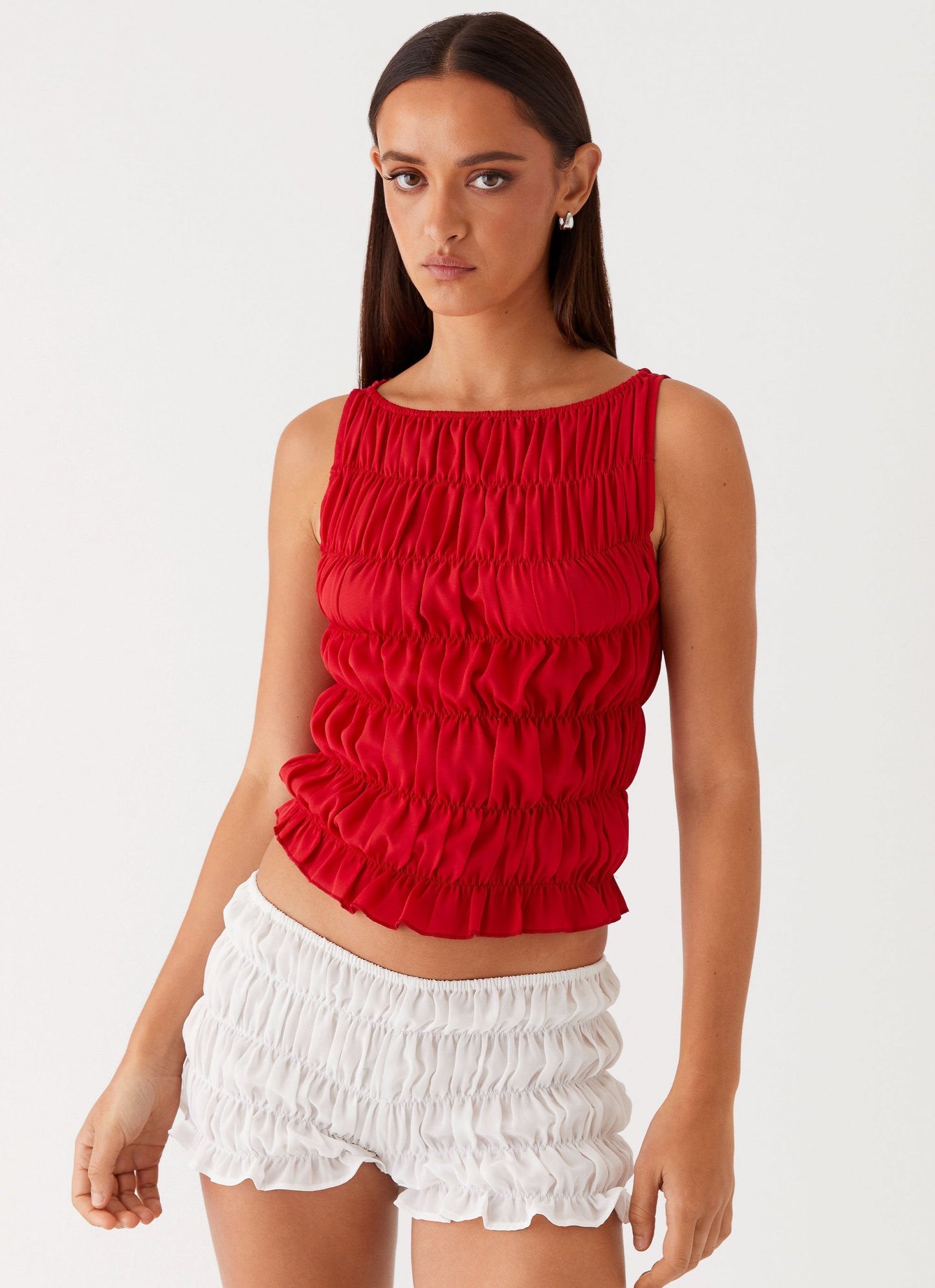 Messina Cropped Ruched Set – Top en Shorts 17