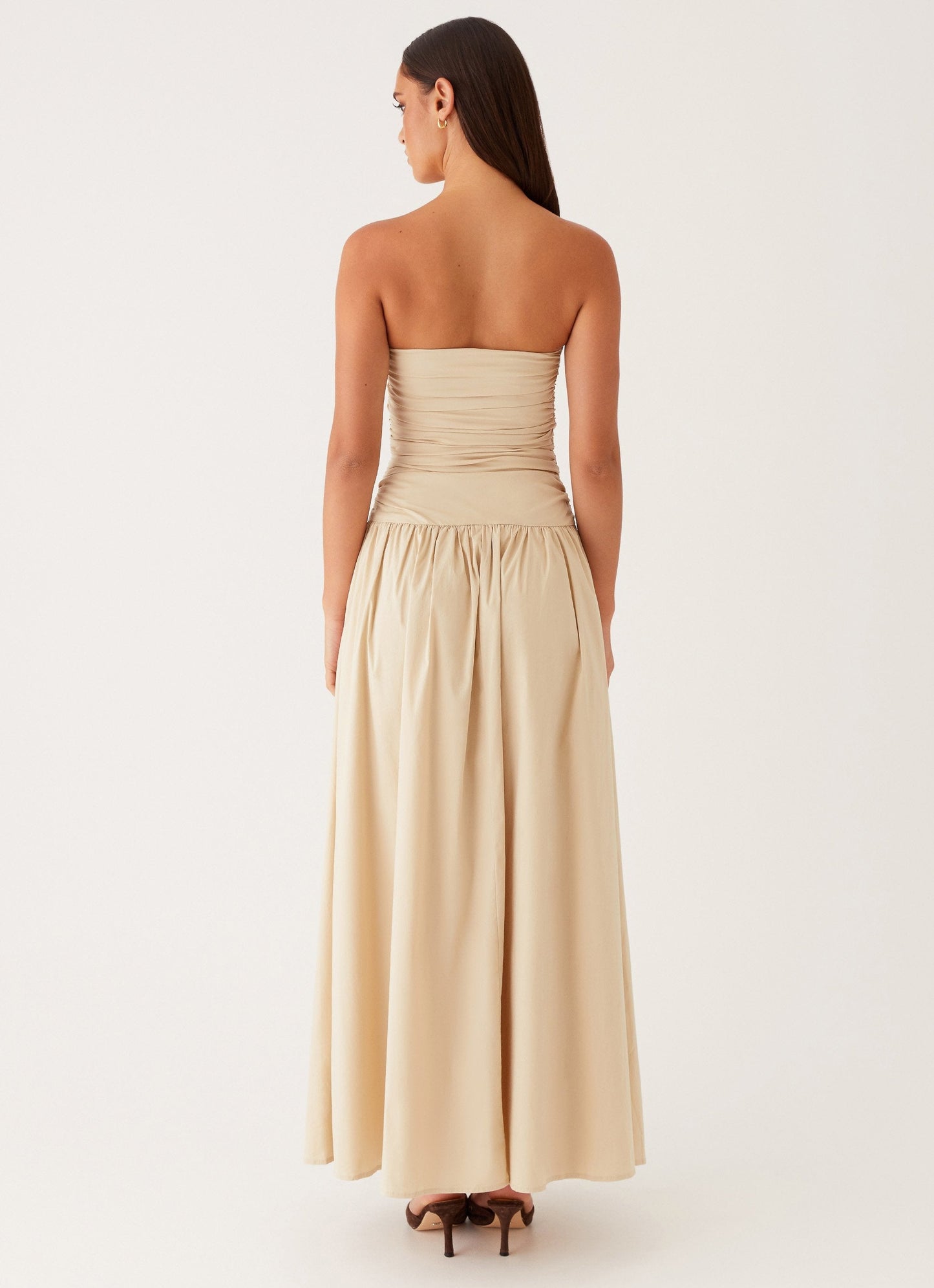 Liliane Strapless Maxi Jurk | Lavendel met Plooidetail 5