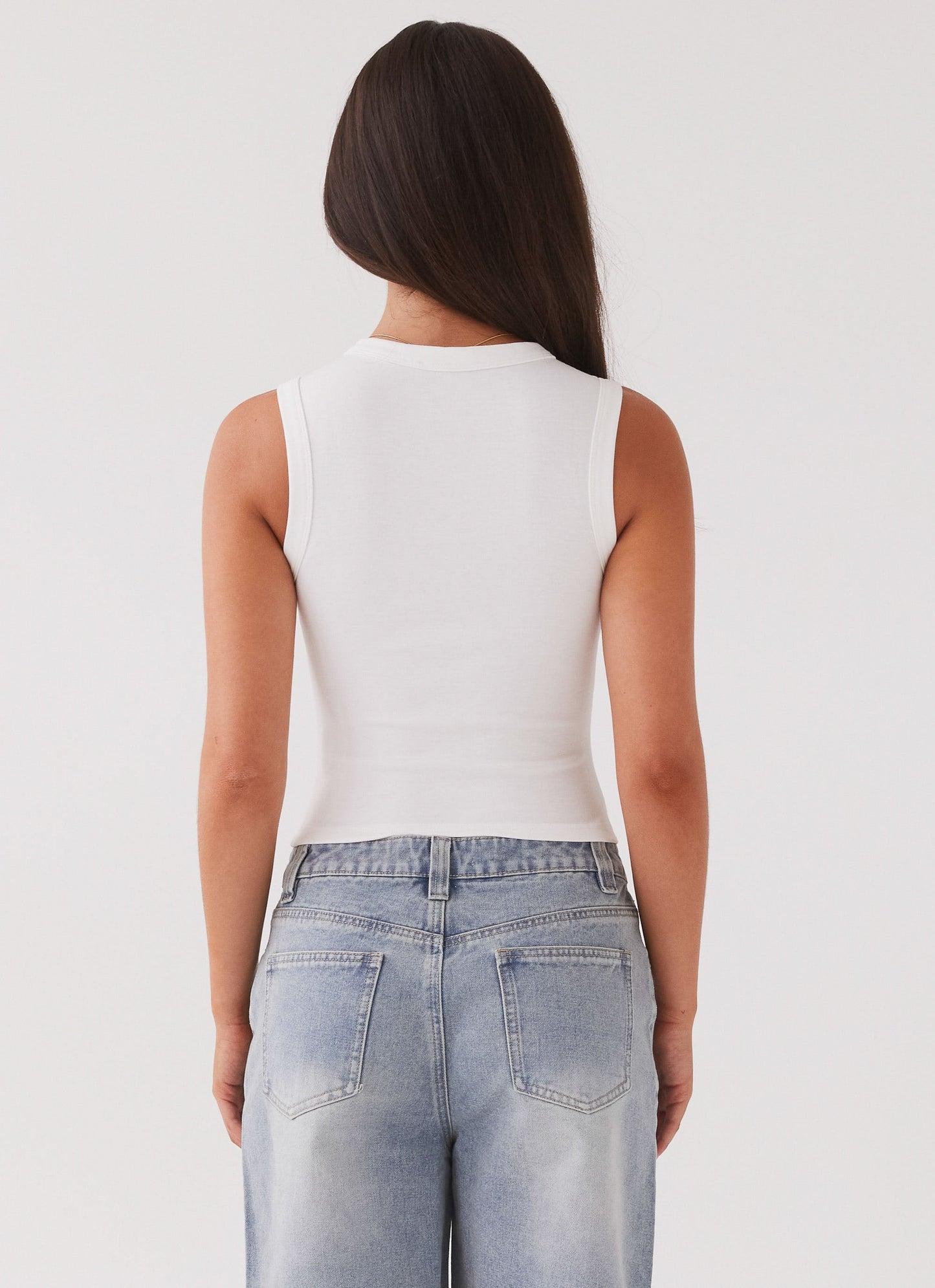 Nolani Geribde Tanktop – Mouwloze Top met Knoopsluiting 4