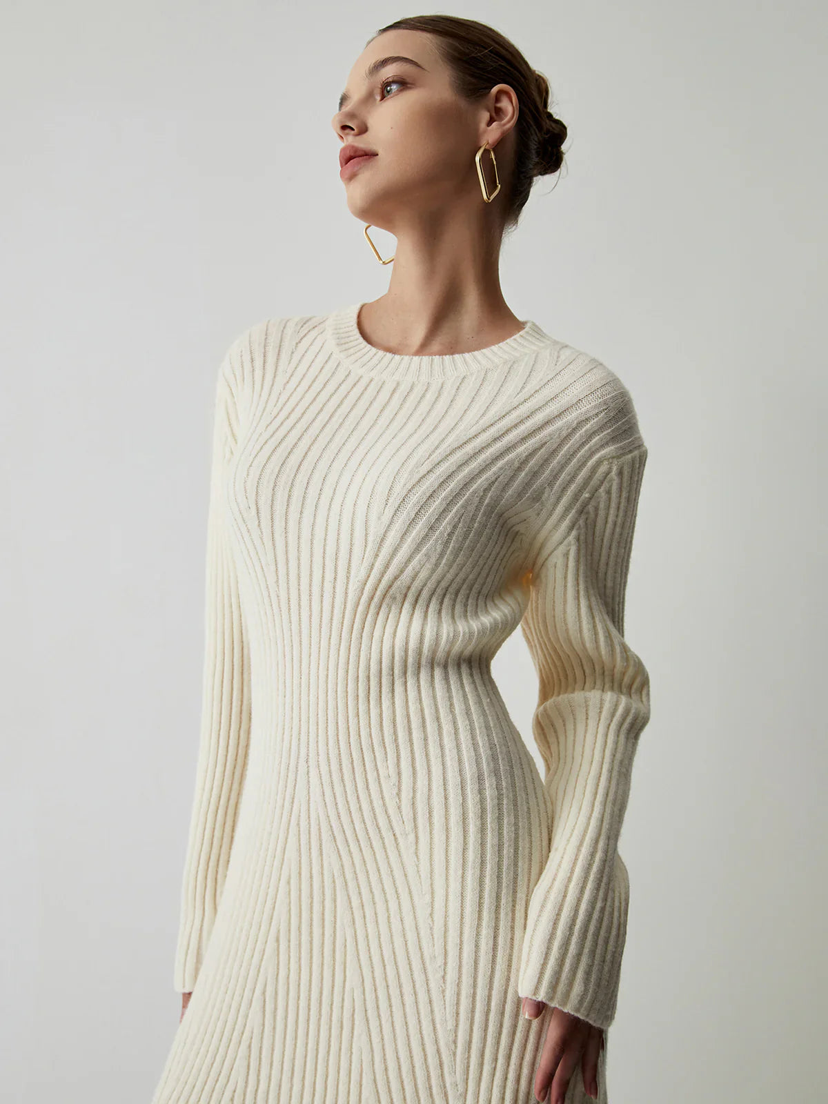 Pia Dames Jurk | A-lijn | Gebreid | Luxe Materiaal 4