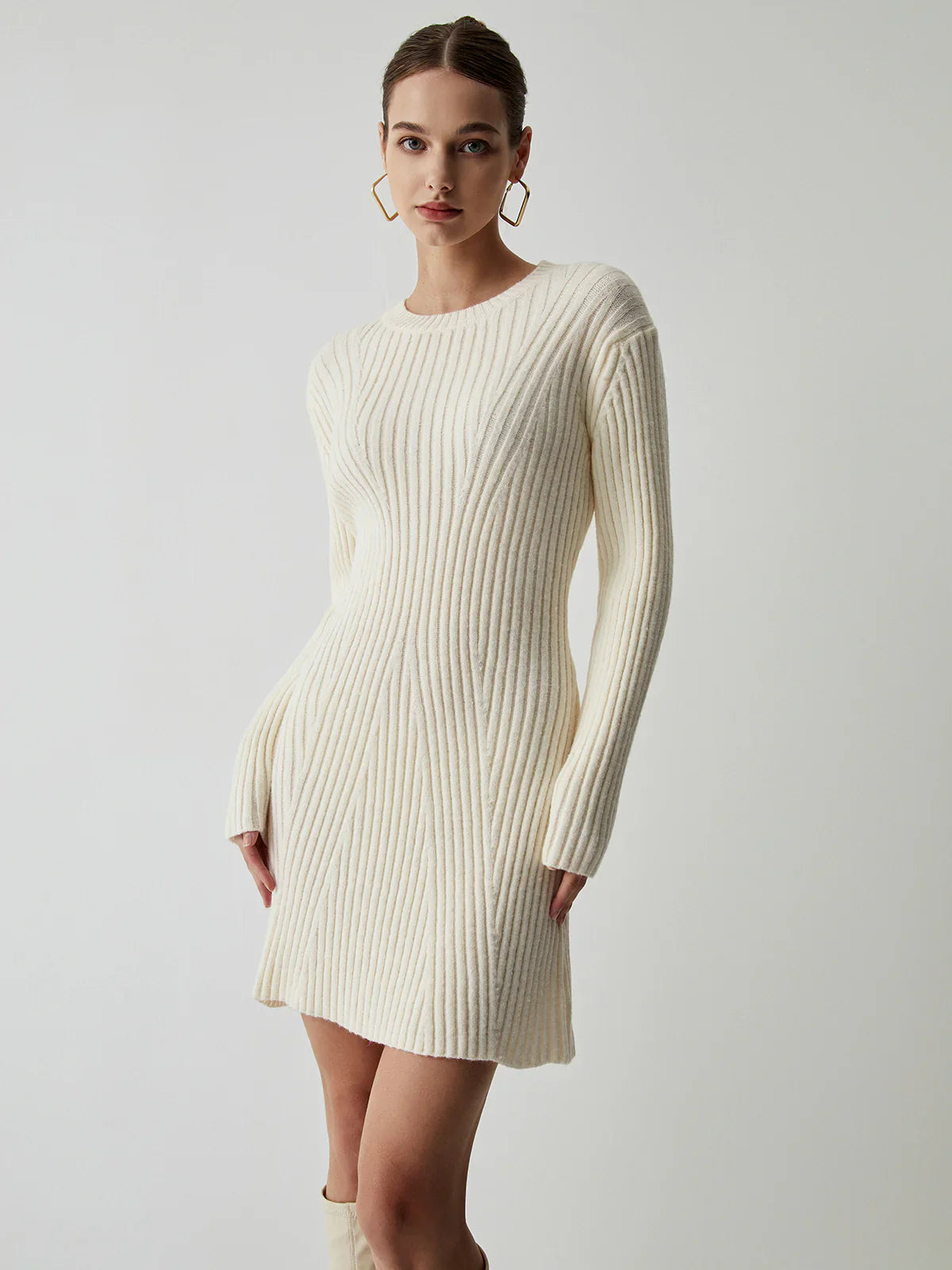 Pia Dames Jurk | A-lijn | Gebreid | Luxe Materiaal 5