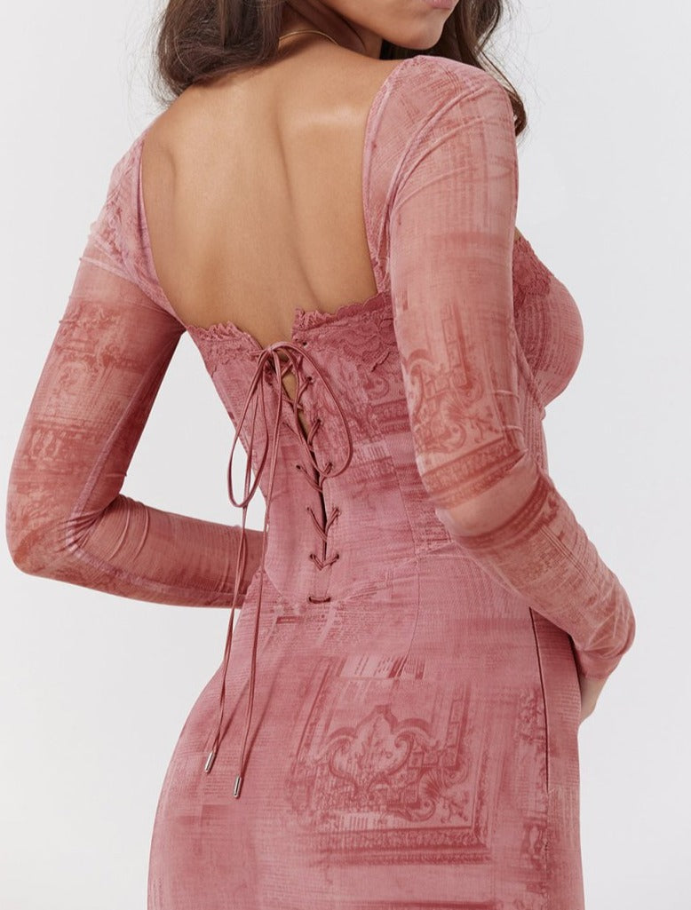 Piera Dames Jurk | Nauwsluitend | Retro-Inspiratie | Vierkante Halslijn 7