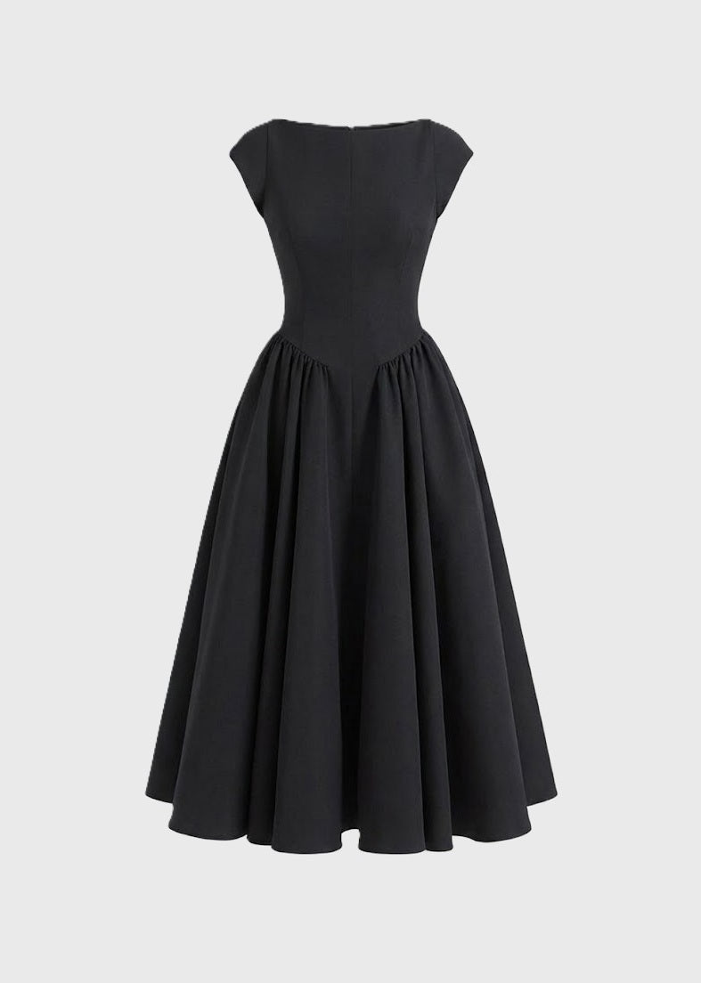 Piera Jurk Dames | Midi | Gestructureerd | Met Boothals 2