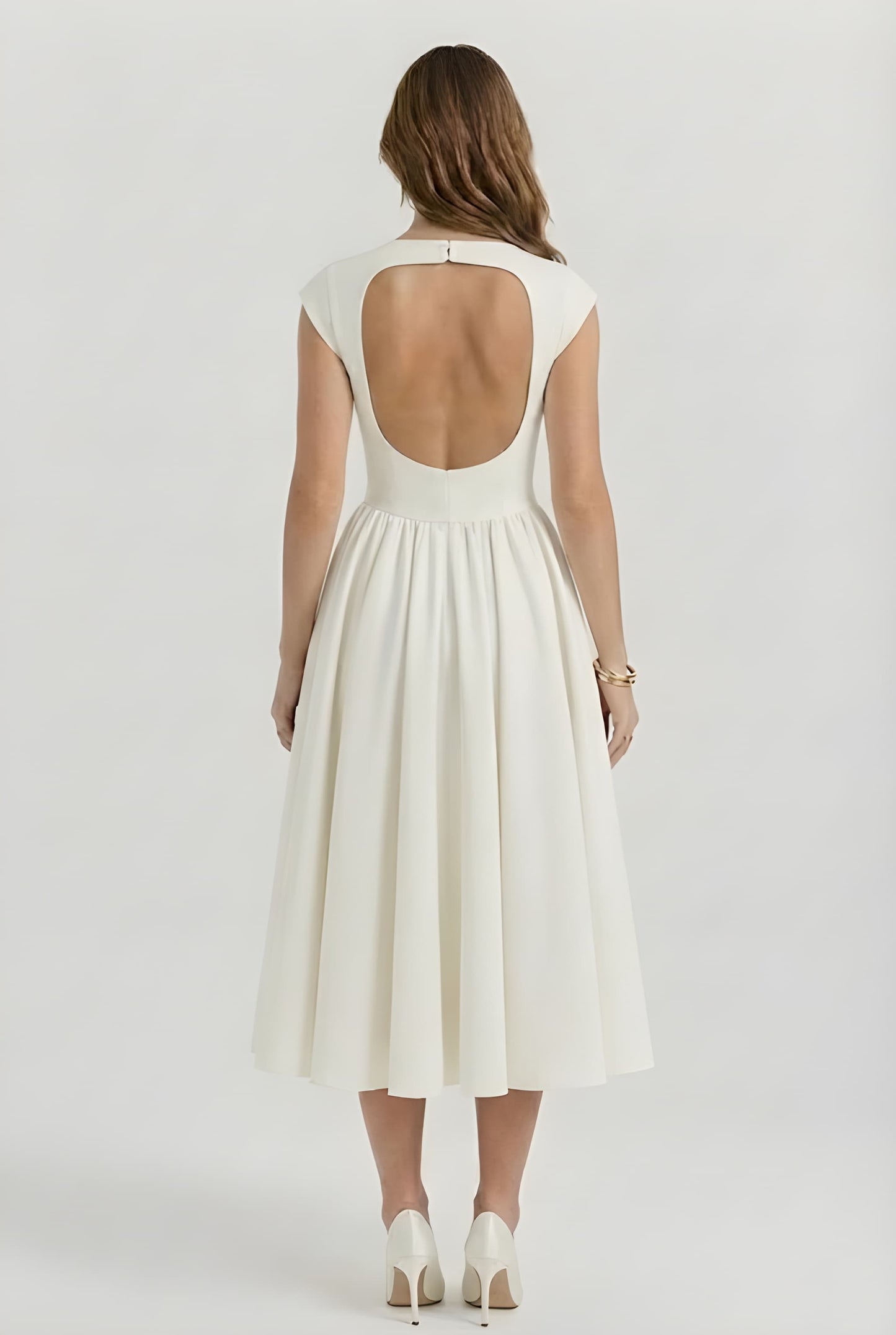 Piera Jurk Dames | Midi | Gestructureerd | Met Boothals 8