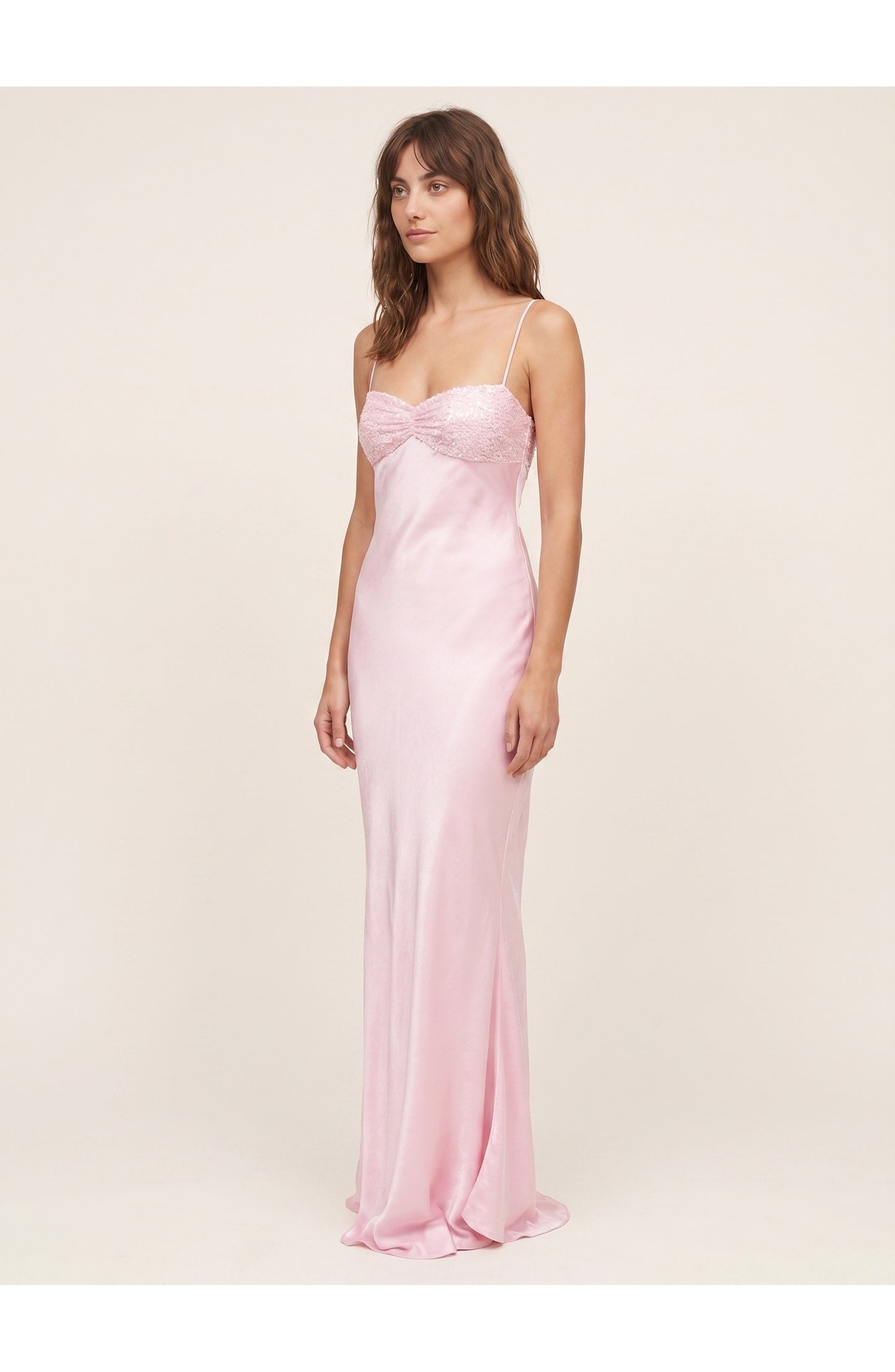 Liane Dames Maxi Jurk | Satijn Halter Neckholder | Geborduurd Bustier Detail