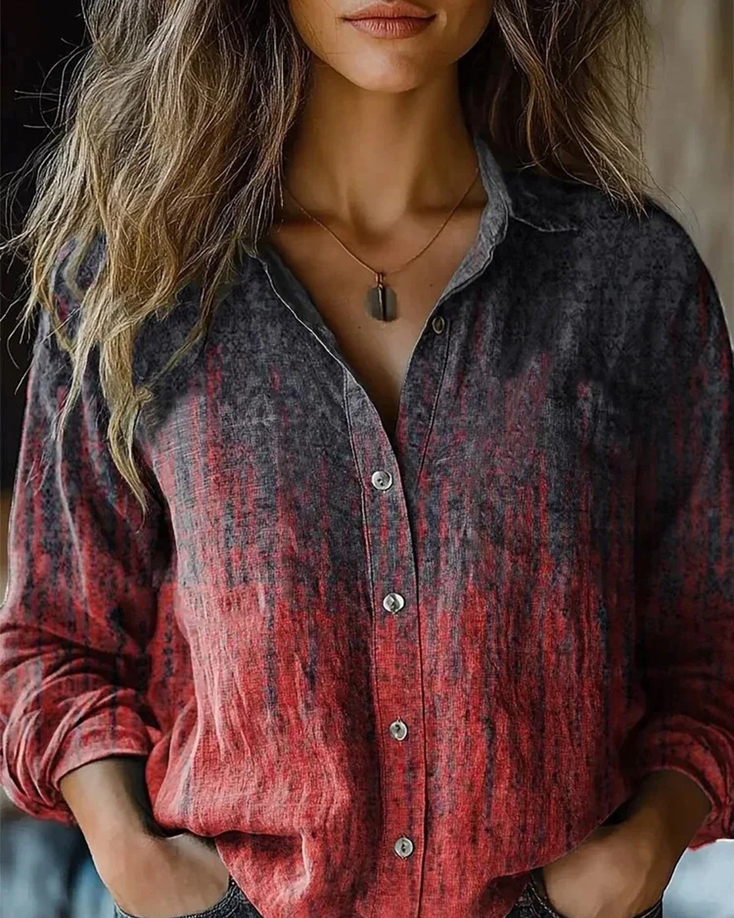 Annelise Dames Top | Bloemenprint | Lange Mouwen