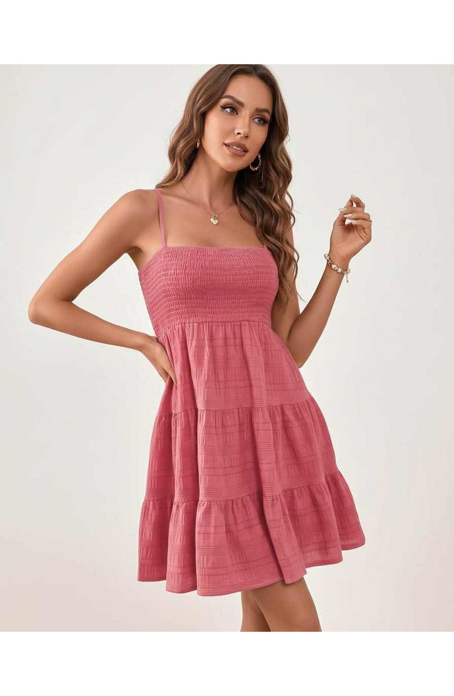 Tatienne Women's Mini Dress | Square Neck | Spaghetti Straps