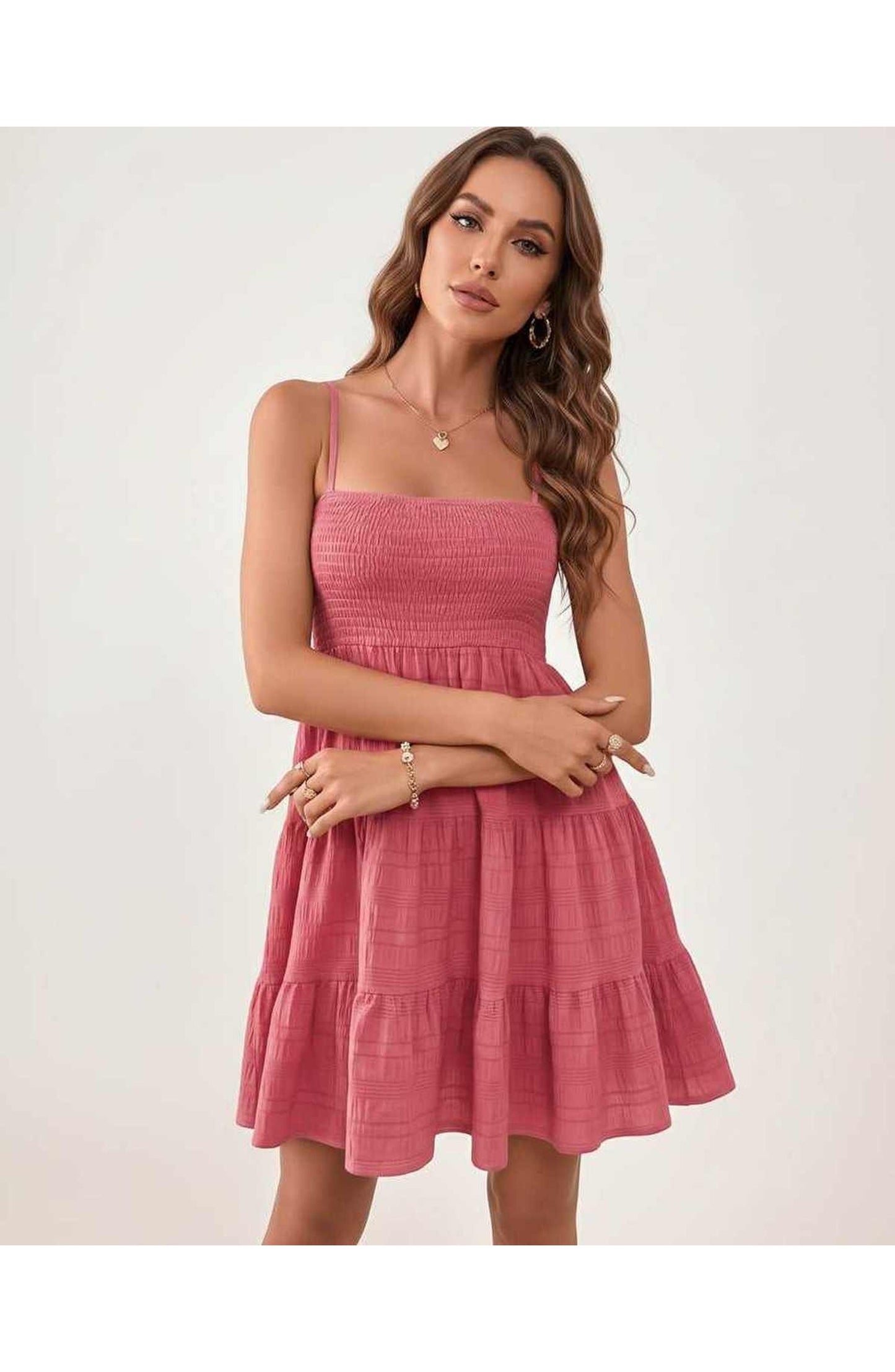 Tatienne Women's Mini Dress | Square Neck | Spaghetti Straps