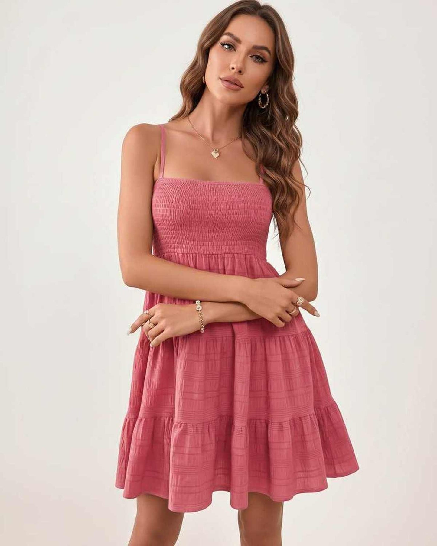 Tilda Dámské Mini Šaty | Nabíraný Bandeau Top | Vrstvené Sukně Pruhy