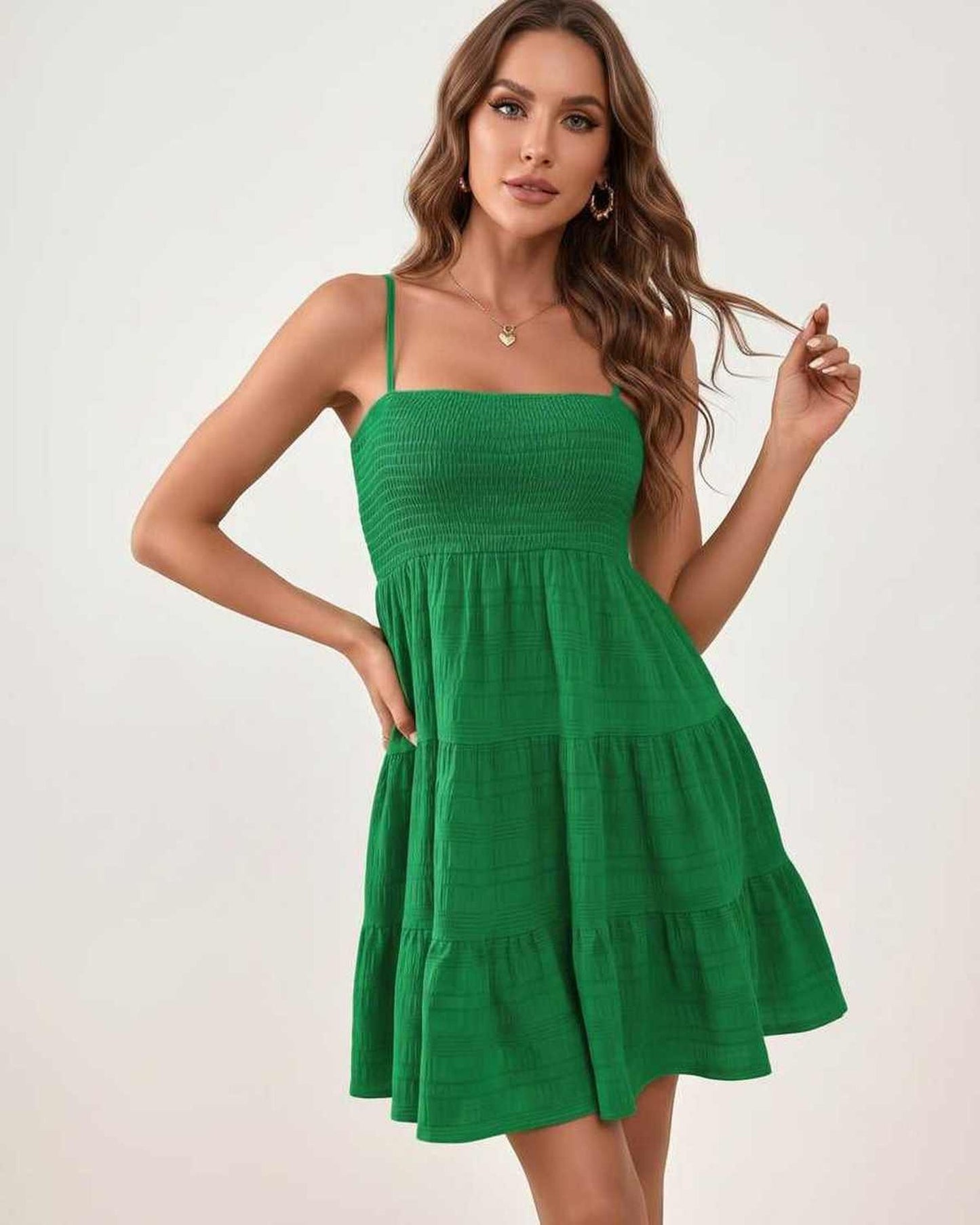 Tilda Dámské Mini Šaty | Nabíraný Bandeau Top | Vrstvené Sukně Pruhy