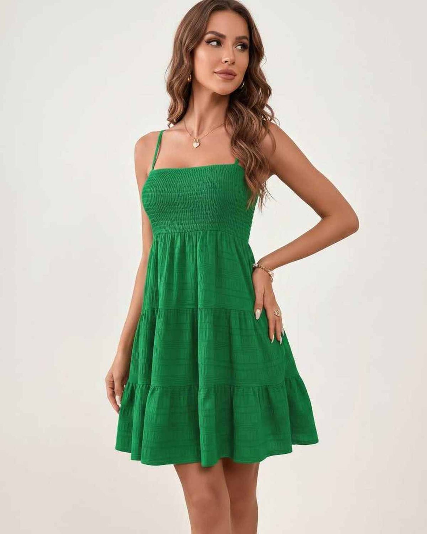 Tilda Dámské Mini Šaty | Nabíraný Bandeau Top | Vrstvené Sukně Pruhy