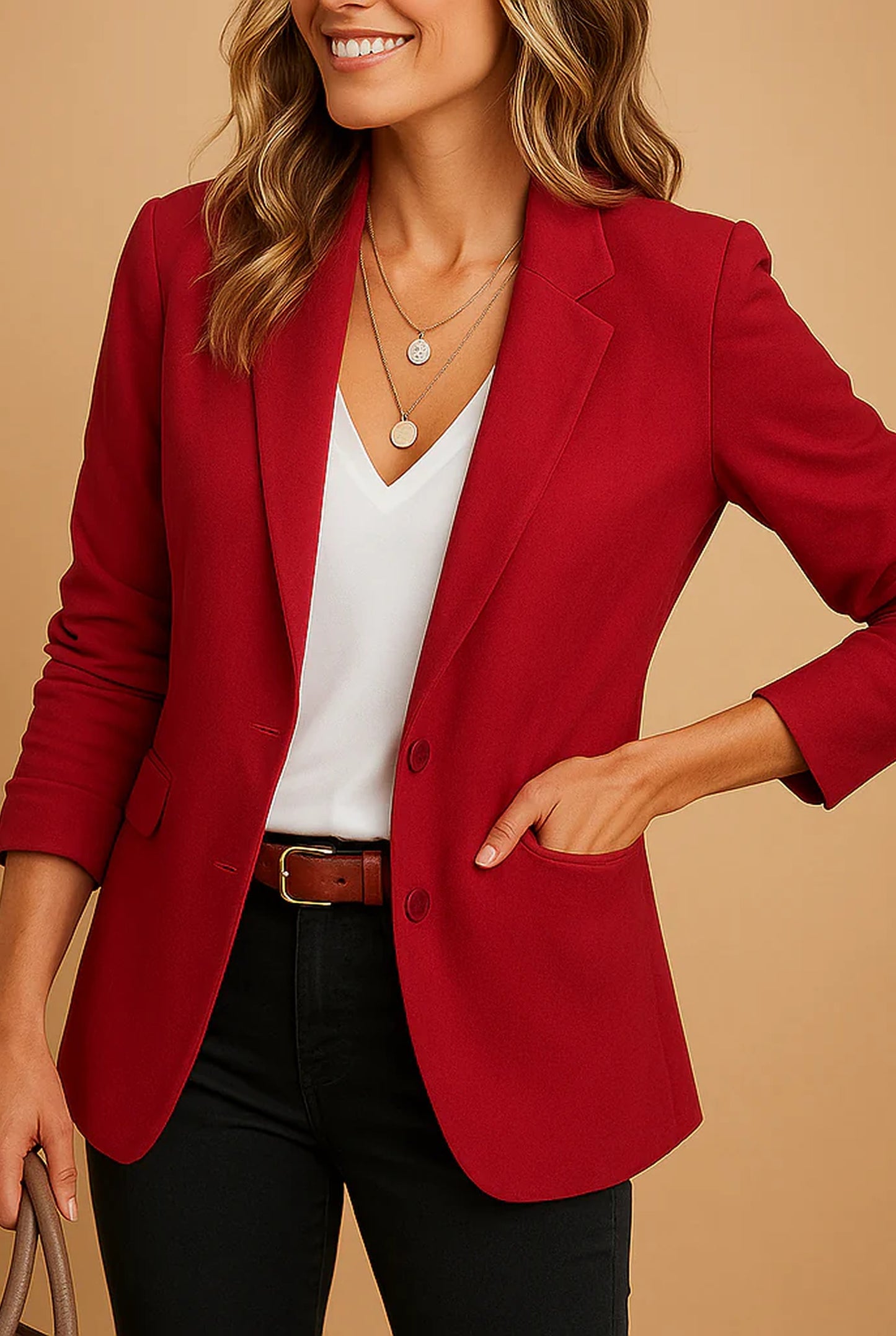 Cloé Dames Blazer | Eenknops Sluiting | Getailleerde Pasvorm