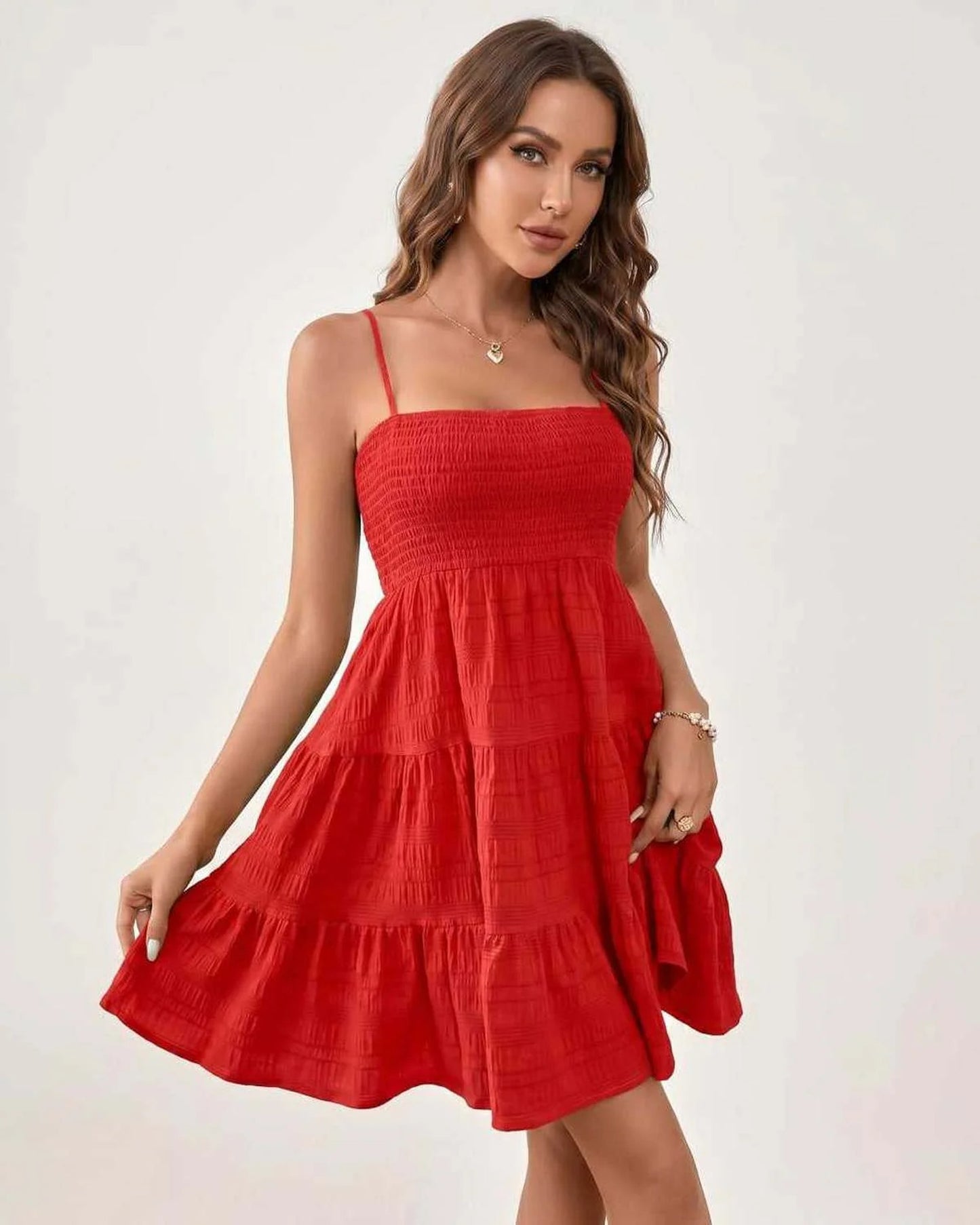 Tilda Dámské Mini Šaty | Nabíraný Bandeau Top | Vrstvené Sukně Pruhy