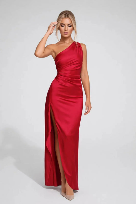 Mimi Dames Maxi Jurk | One Shoulder | Open Rug