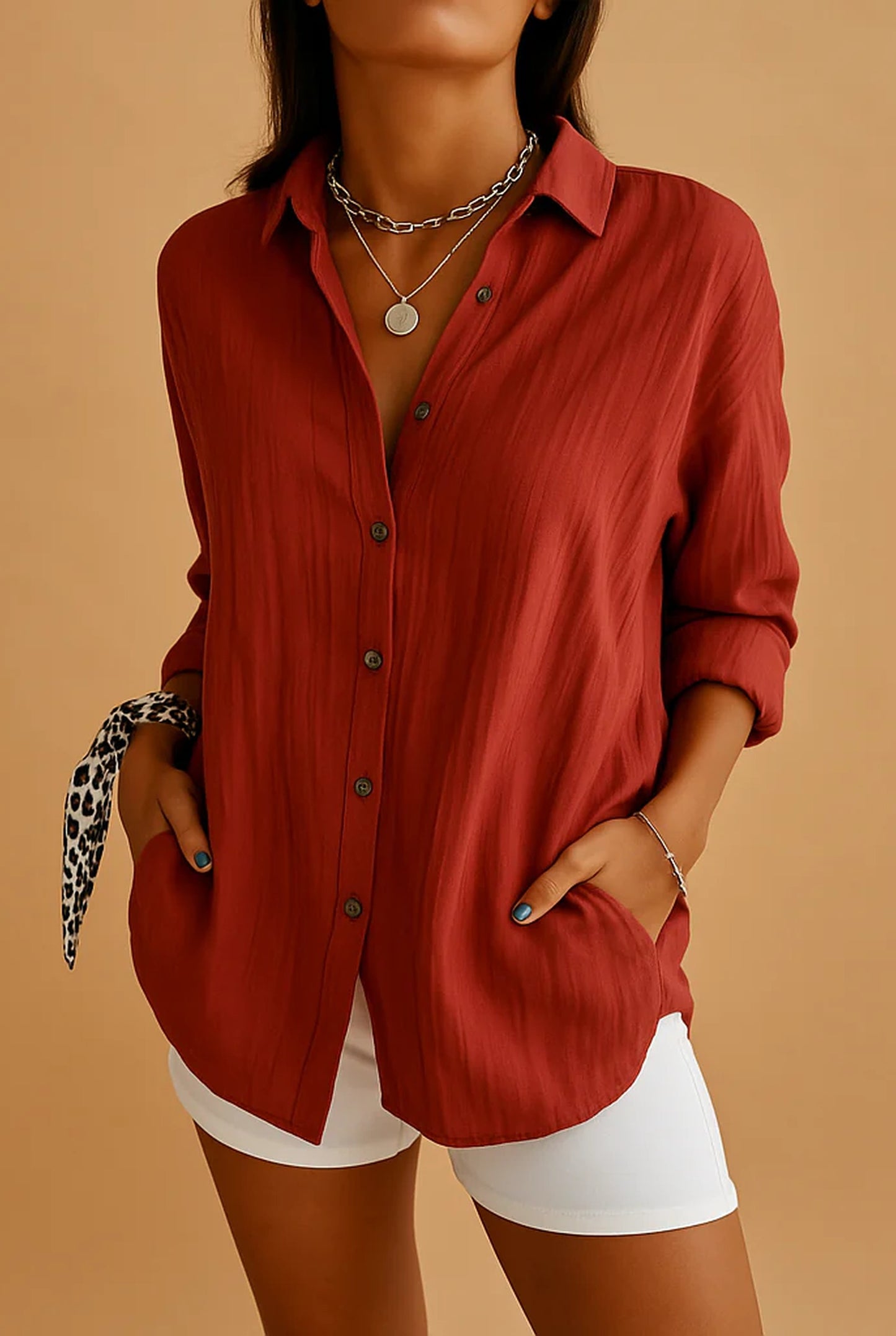 Eliette Women's Blouse | Shirt Collar | Long Sleeves