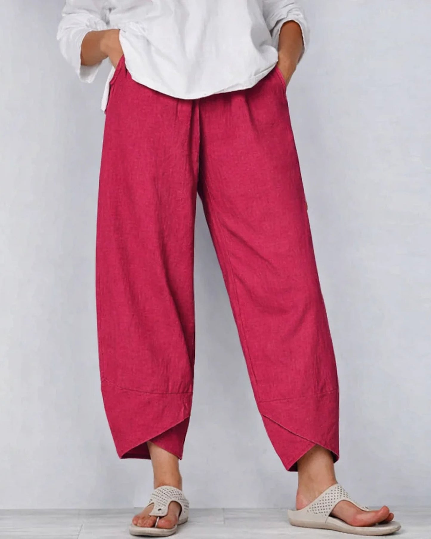 Béline Dames Broek | Wijde Pijpen | Gekruiste Zoom