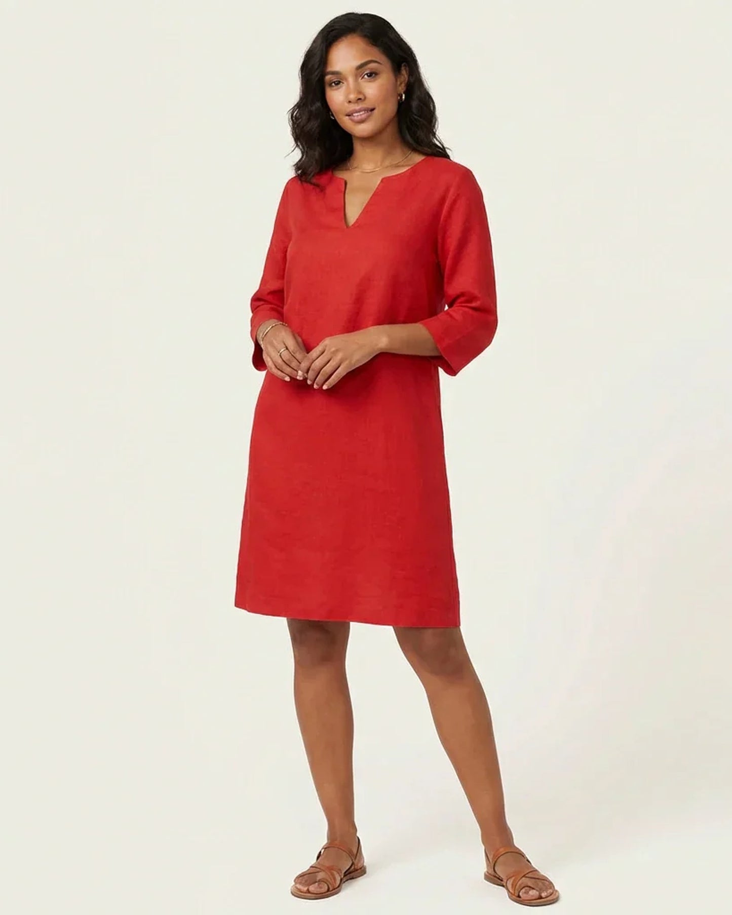 Amour Dames Midi Jurk | V-Hals | Gelaagde Franje