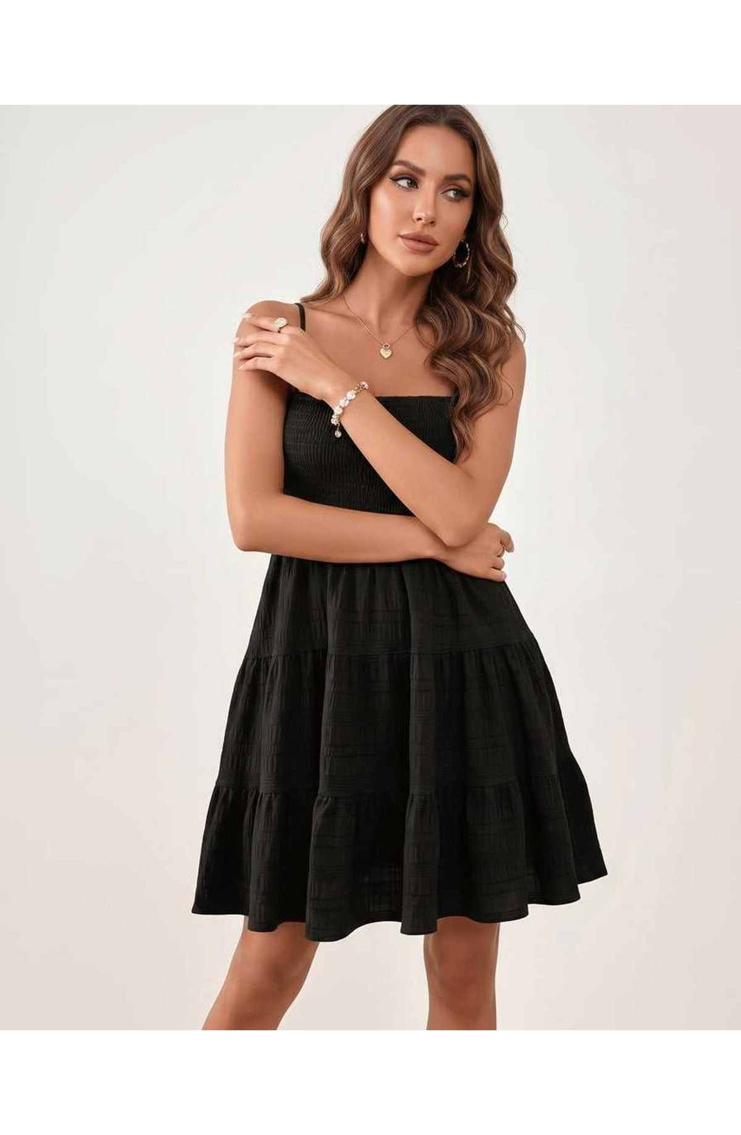 Tatienne Women's Mini Dress | Square Neck | Spaghetti Straps