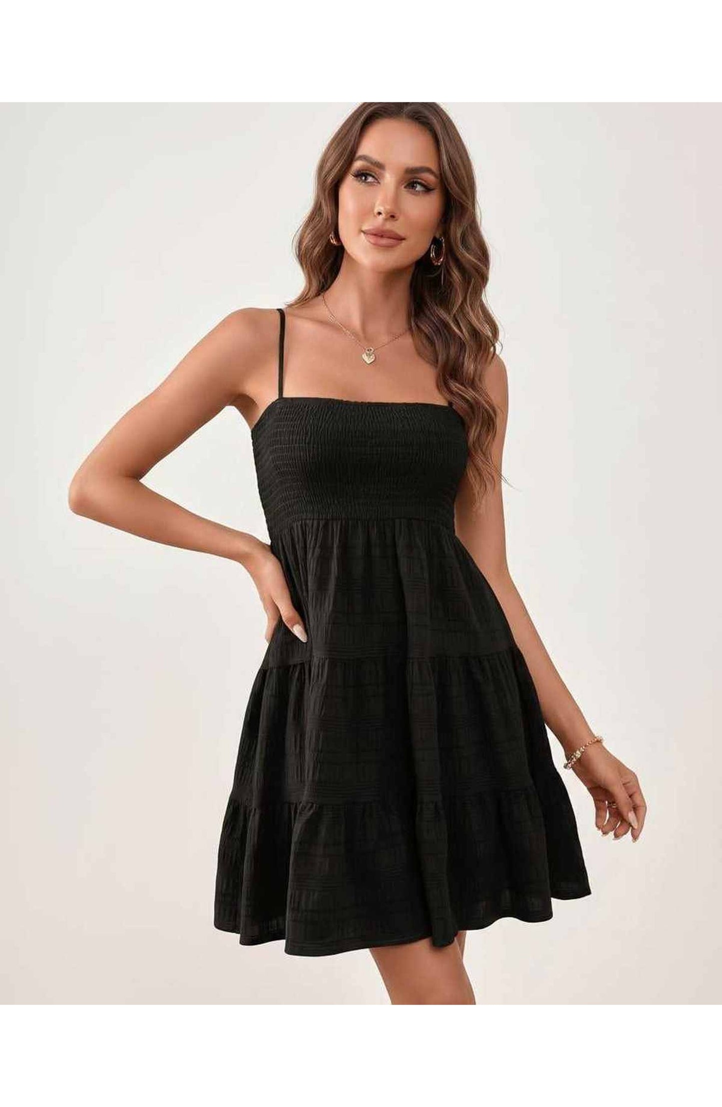 Tatienne Women's Mini Dress | Square Neck | Spaghetti Straps