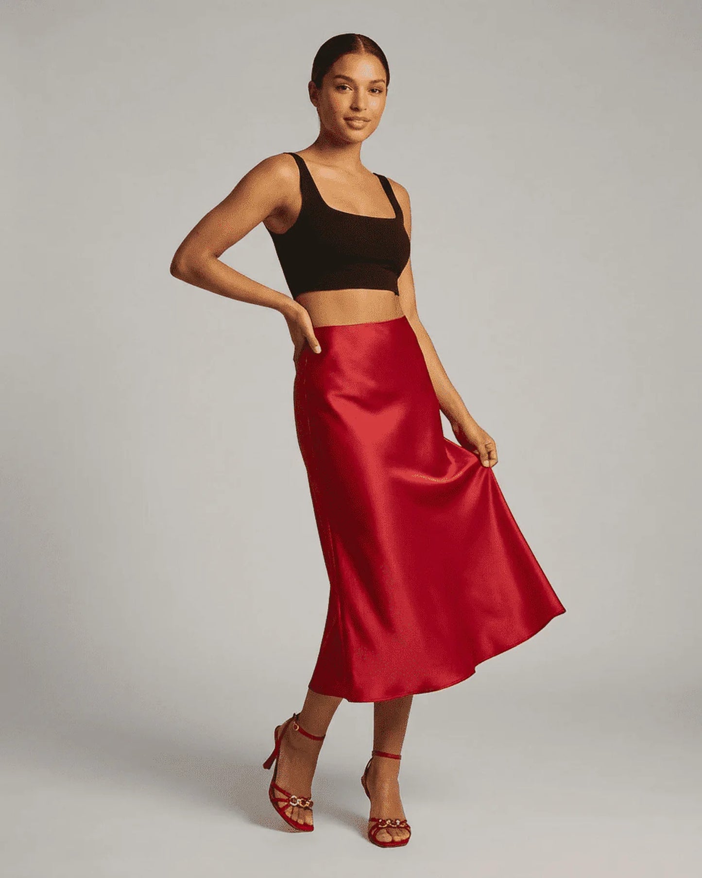 Soizic Dames Midi Rok | Midi Lengte | Uitlopende Zoom