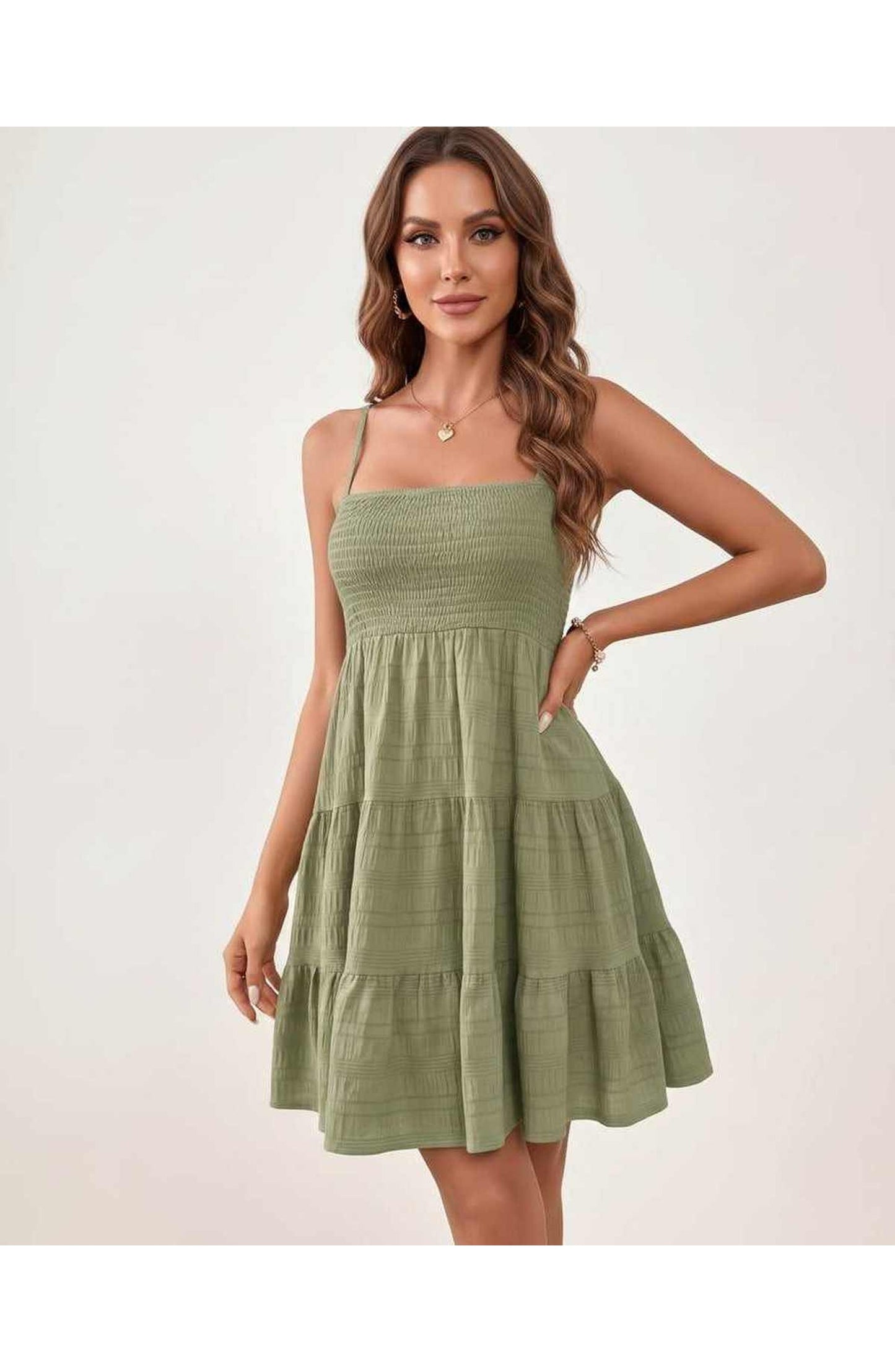 Tatienne Women's Mini Dress | Square Neck | Spaghetti Straps
