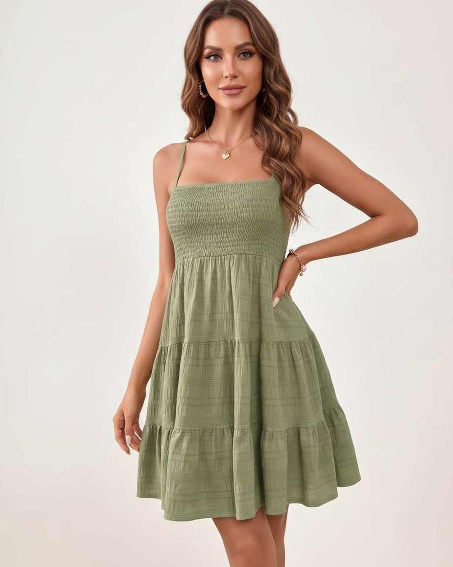 Tilda Dámské Mini Šaty | Nabíraný Bandeau Top | Vrstvené Sukně Pruhy