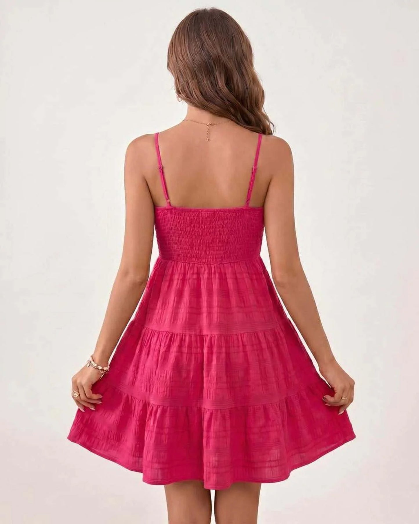 Tilda Dámské Mini Šaty | Nabíraný Bandeau Top | Vrstvené Sukně Pruhy