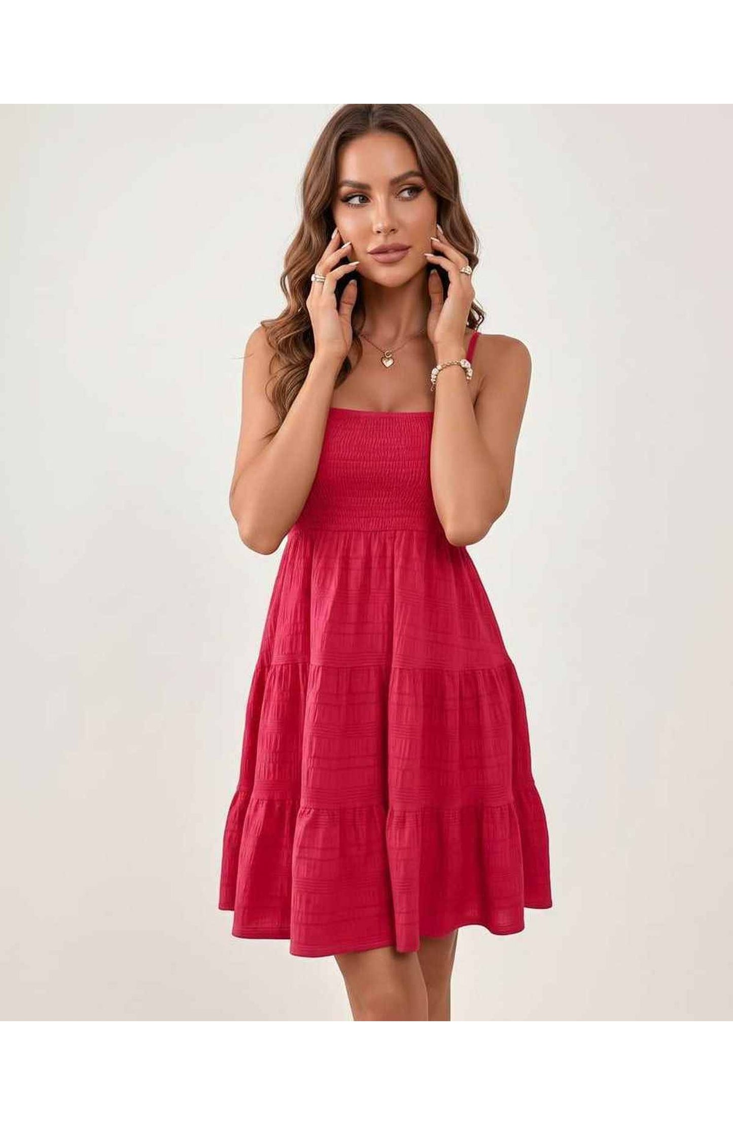 Tatienne Women's Mini Dress | Square Neck | Spaghetti Straps