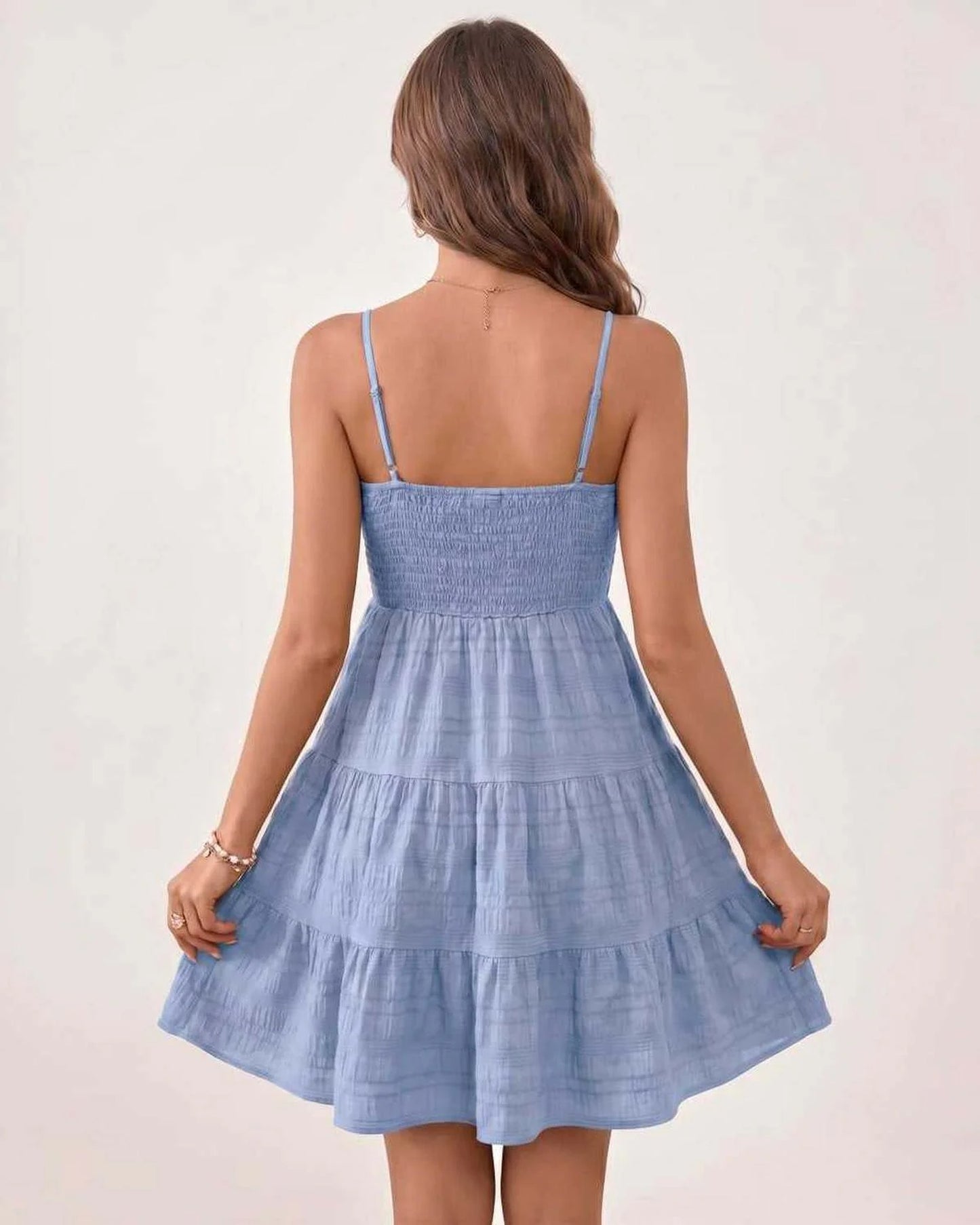 Tilda Dámské Mini Šaty | Nabíraný Bandeau Top | Vrstvené Sukně Pruhy