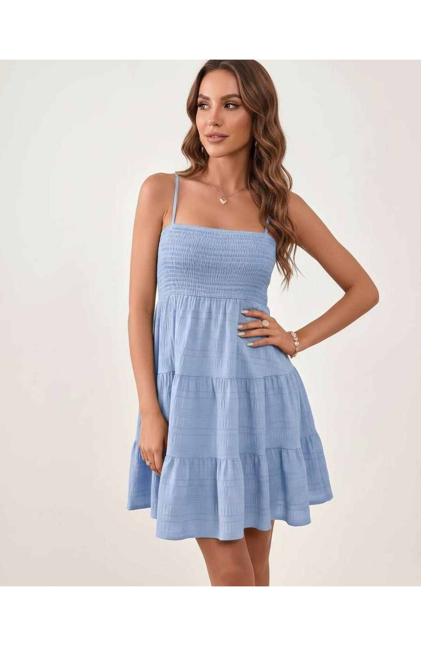 Tatienne Women's Mini Dress | Square Neck | Spaghetti Straps