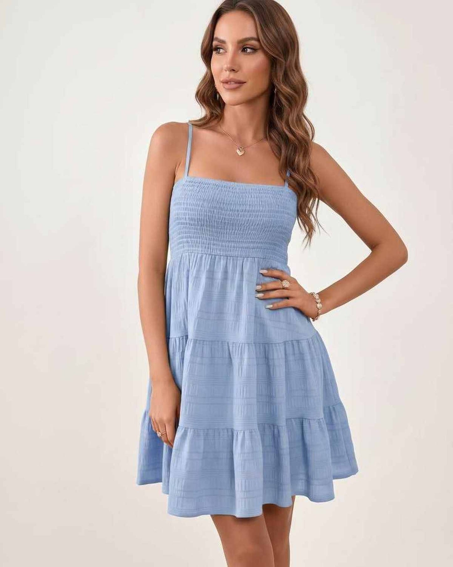 Tilda Dámské Mini Šaty | Nabíraný Bandeau Top | Vrstvené Sukně Pruhy