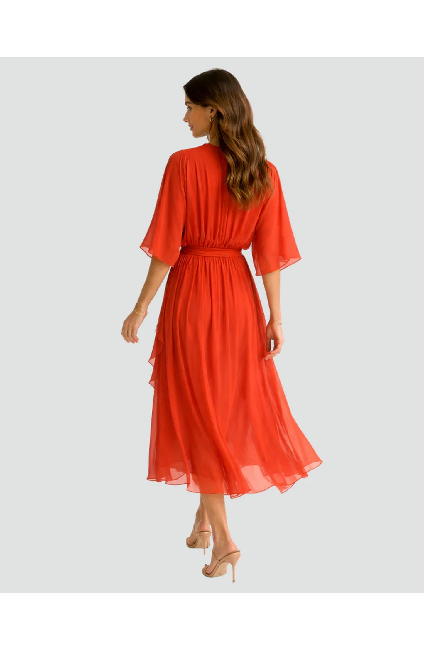 Geneviève Women's Midi Dress | V-Neck | Wrap Design