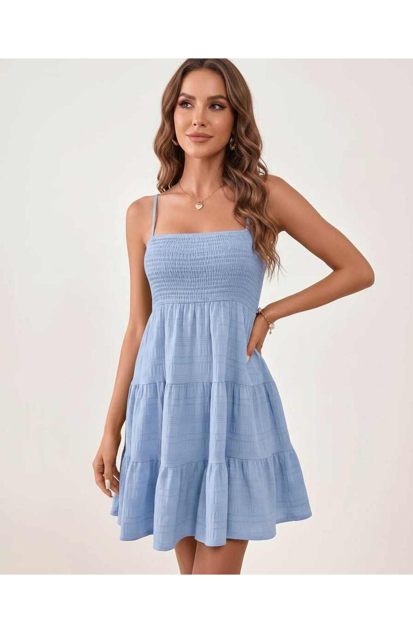 Tatienne Women's Mini Dress | Square Neck | Spaghetti Straps
